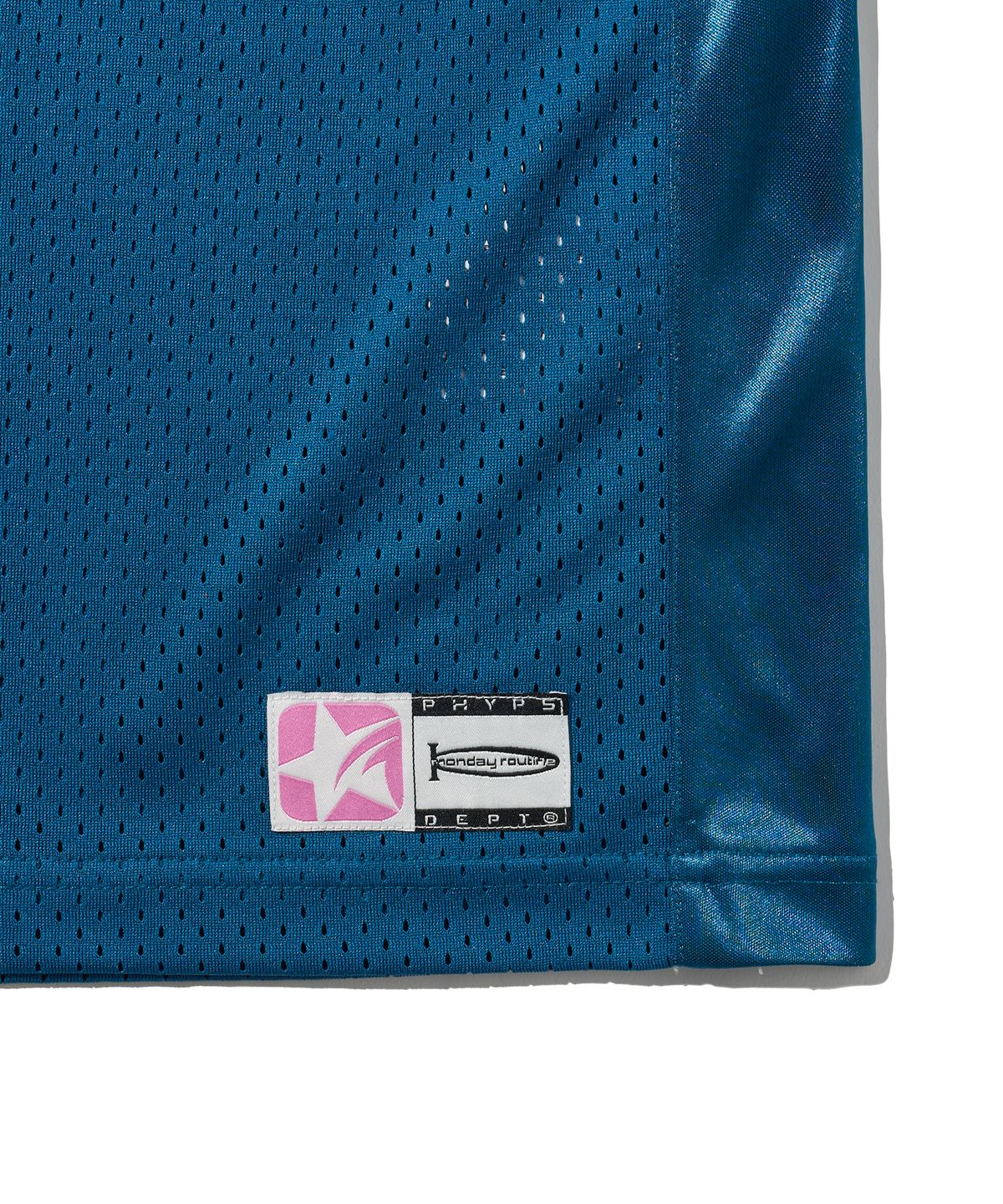 핍스 모터사이클(PHYPS MOTORCYCLE) Original Wing logo Mesh T-shirt Blue Green