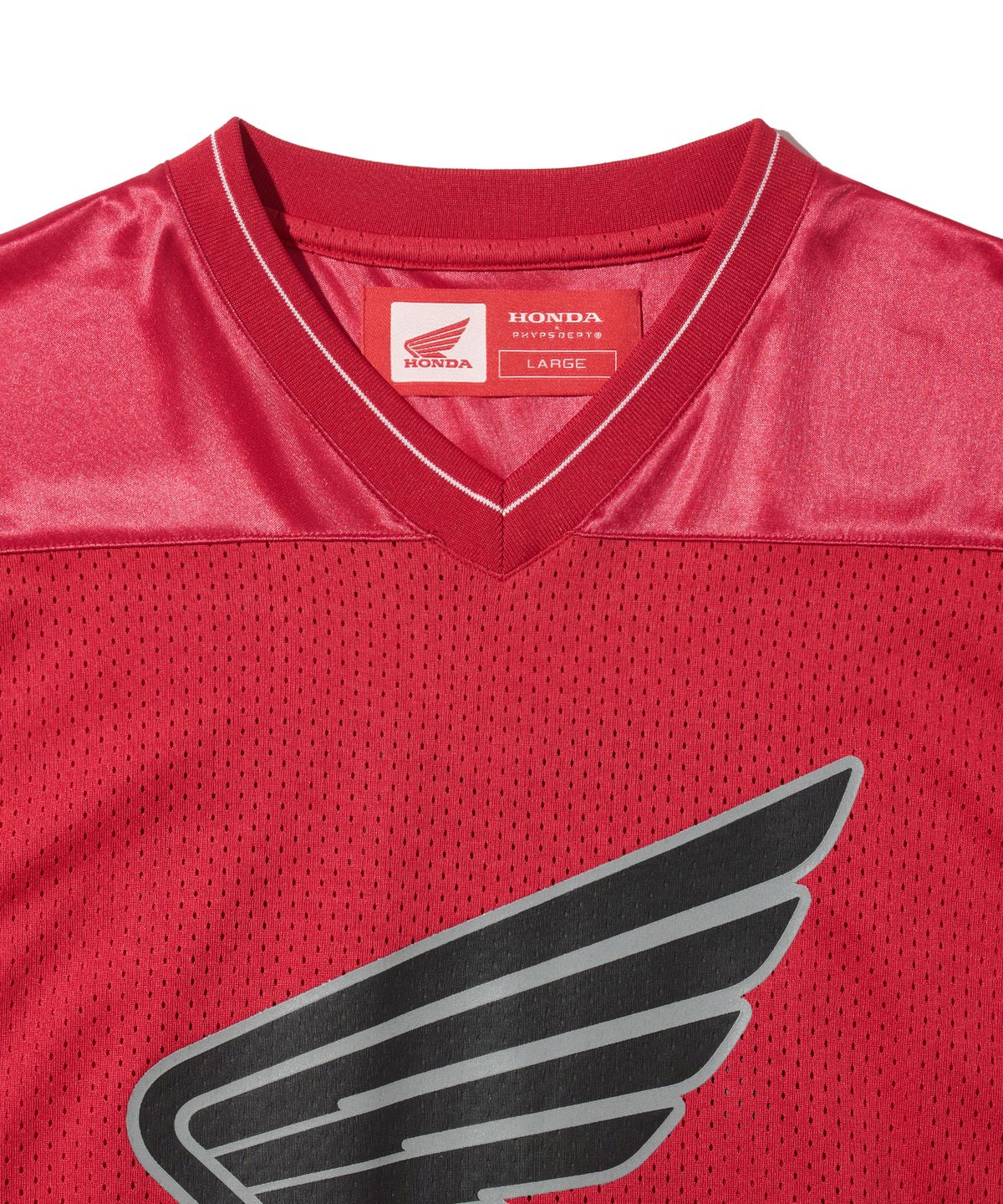 핍스 모터사이클(PHYPS MOTORCYCLE) Original Wing logo Mesh T-shirt Red