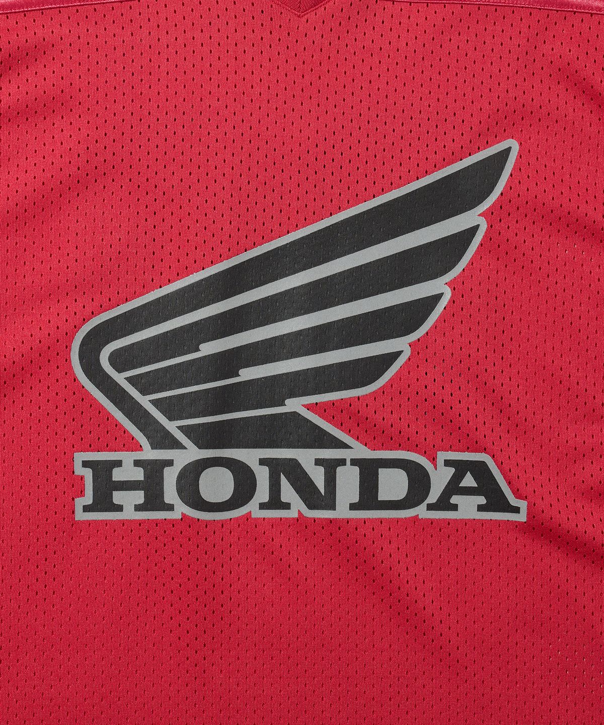 핍스 모터사이클(PHYPS MOTORCYCLE) Original Wing logo Mesh T-shirt Red