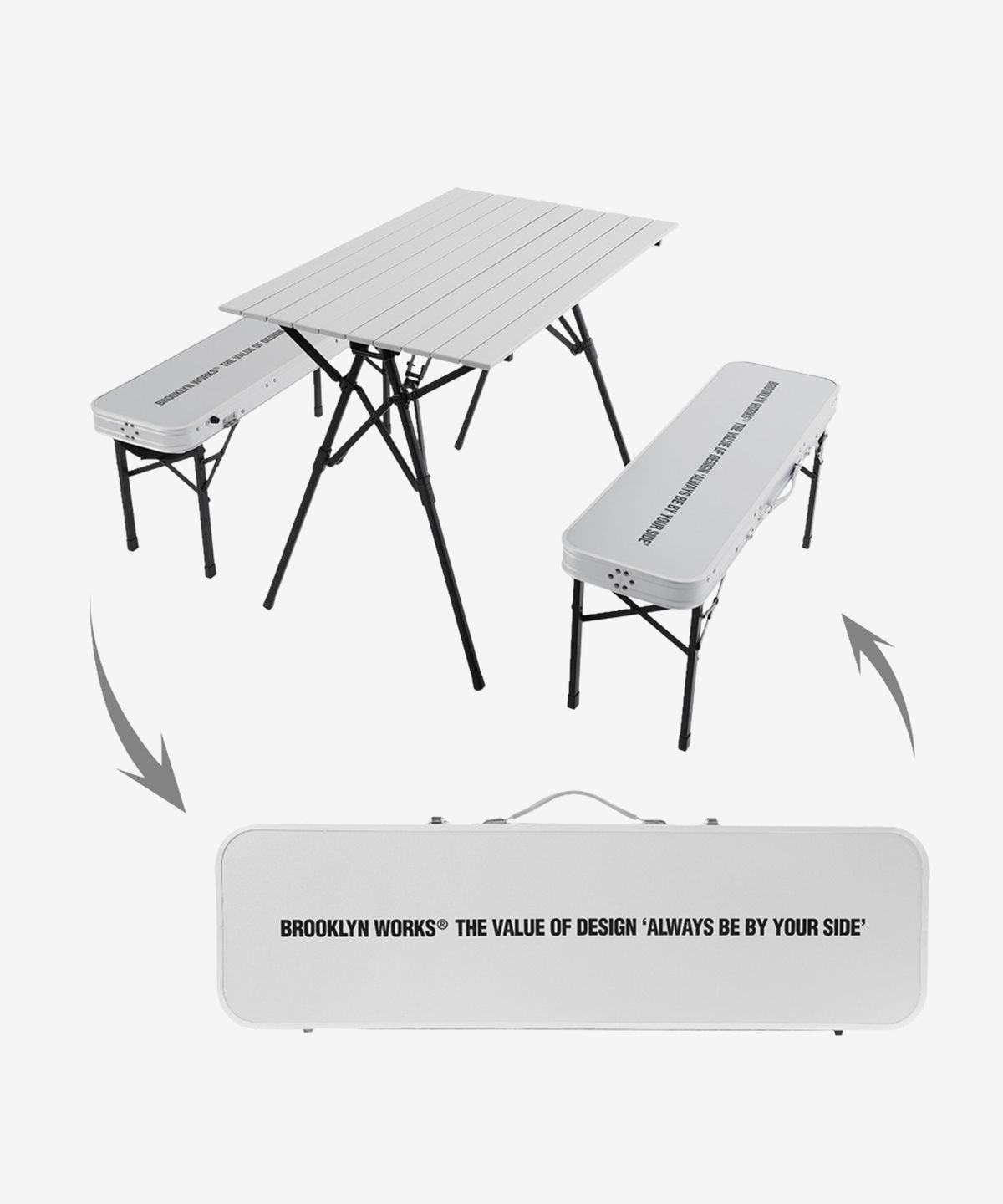 브루클린웍스(BROOKLYN WORKS) 벤치&테이블 세트