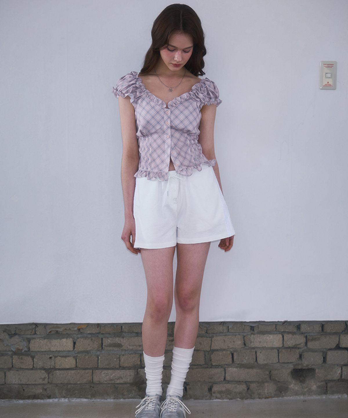 로제프란츠(ROSEFRANTZ) Lace Track Shorts [White]