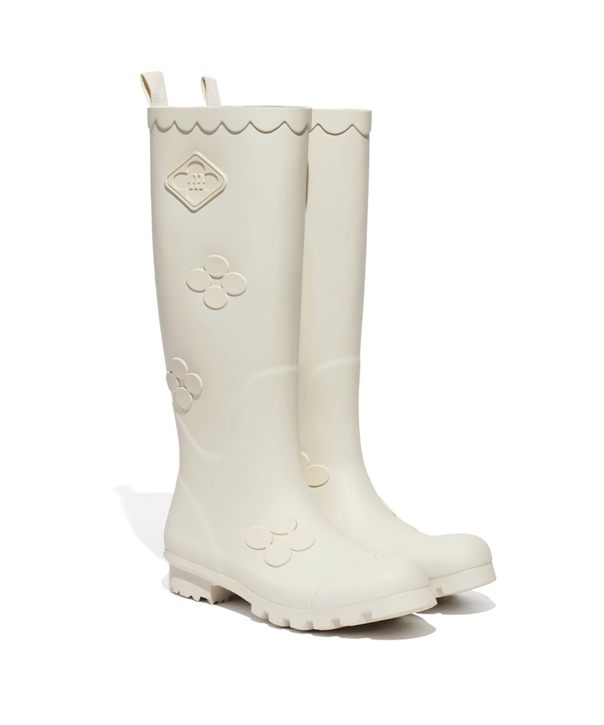 락피쉬웨더웨어(ROCKFISH WEATHERWEAR) [X MINJUKIM] FLORAL PATCH RAIN BOOTS LONG - 4 colors