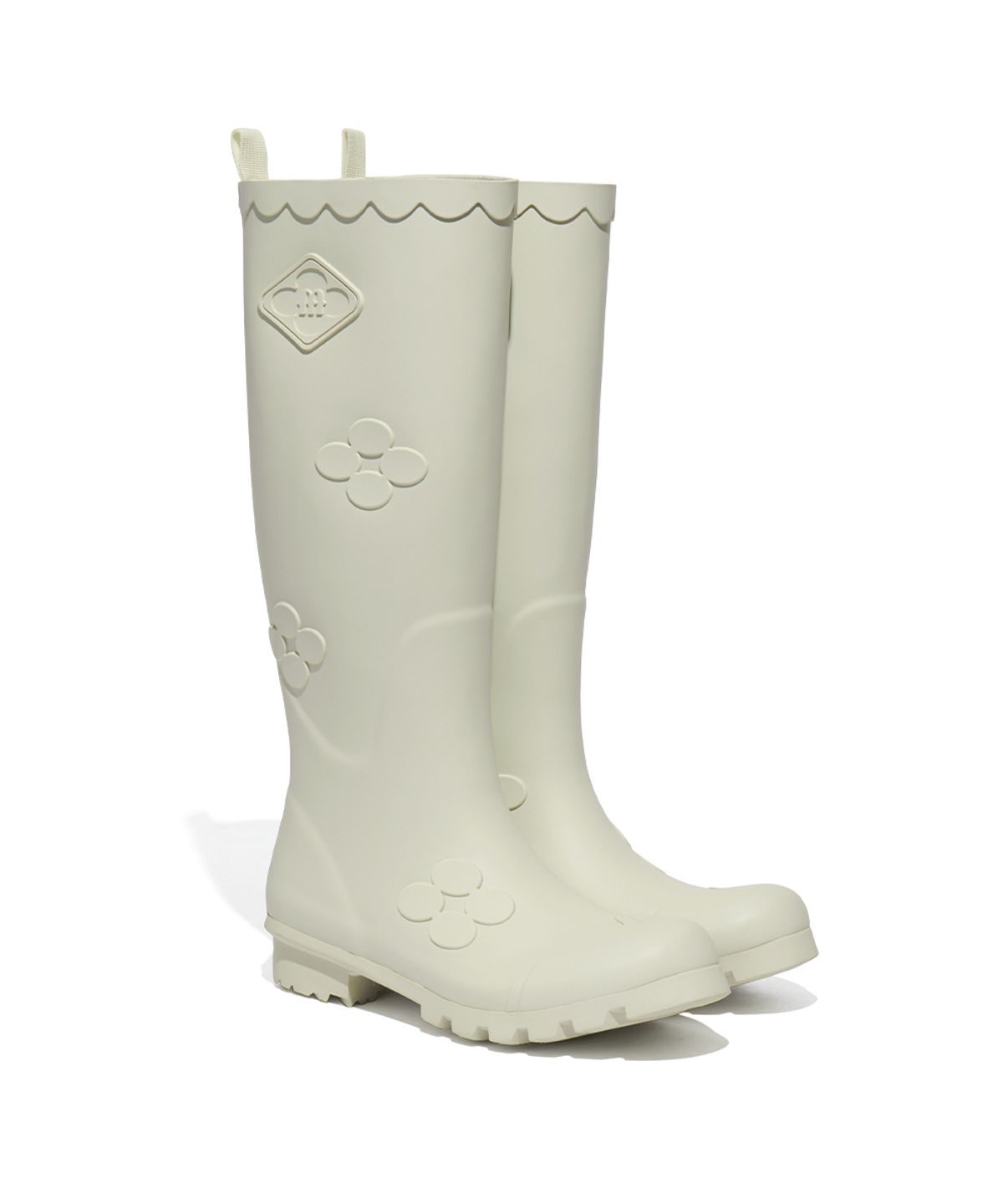 락피쉬웨더웨어(ROCKFISH WEATHERWEAR) [X MINJUKIM] FLORAL PATCH RAIN BOOTS LONG - 4 colors