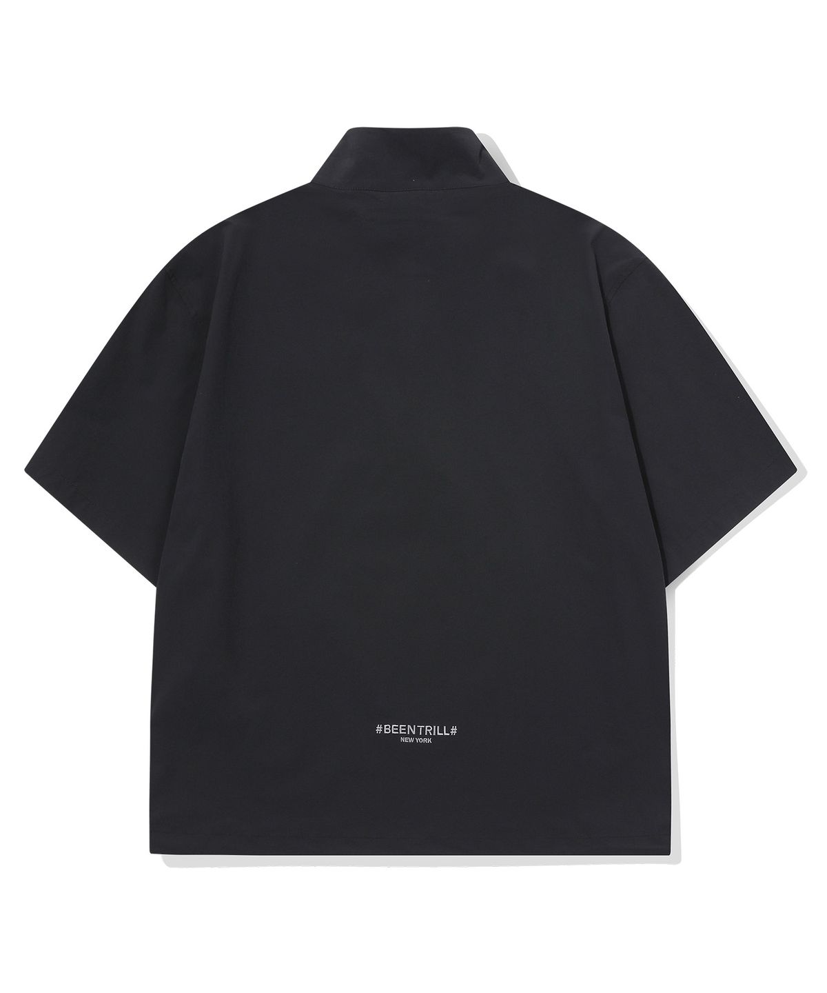 빈트릴(BEENTRILL) 우븐 테크 차이나카라 아노락 점퍼(블랙)