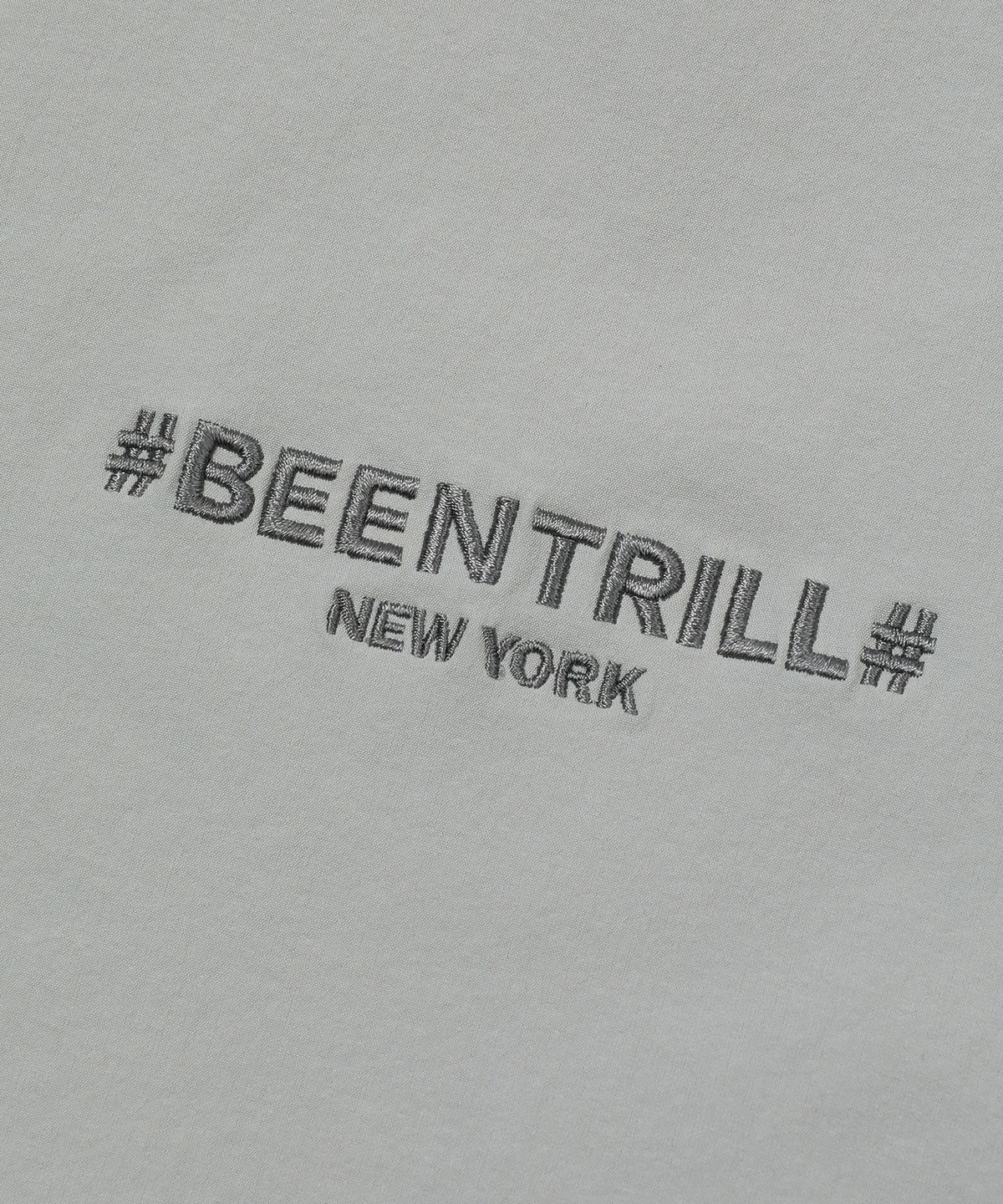 빈트릴(BEENTRILL) 우븐 테크 차이나카라 아노락 점퍼(라이트 그레이)