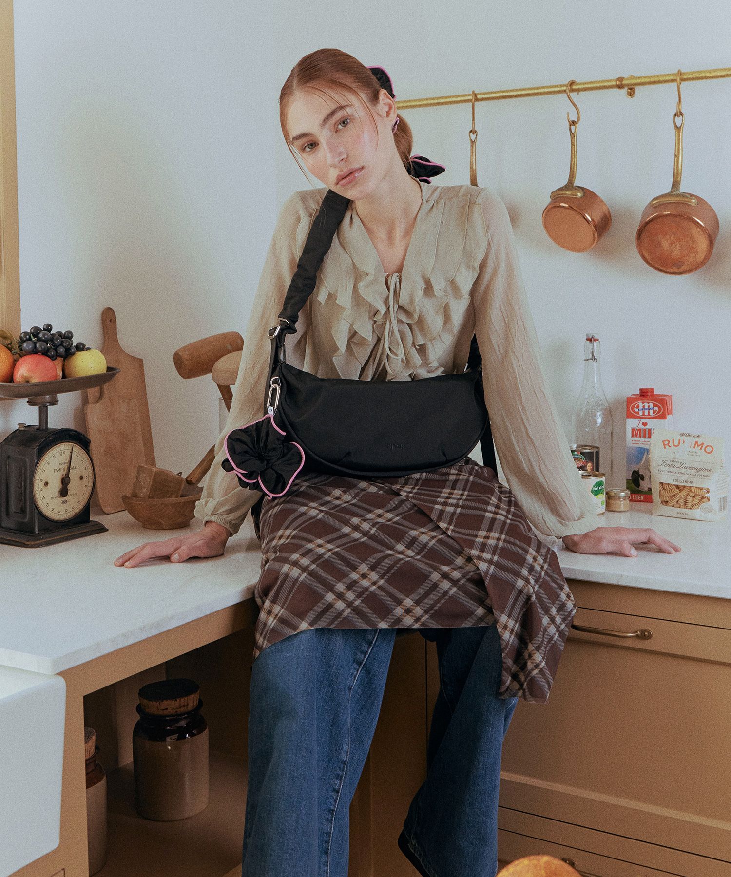 【BBYB】25SS★ Noi Ruffle Medium Shoulder Bag MUSINSA | BBYB Noy Ruffle Medium Shoulder Bag (Black)