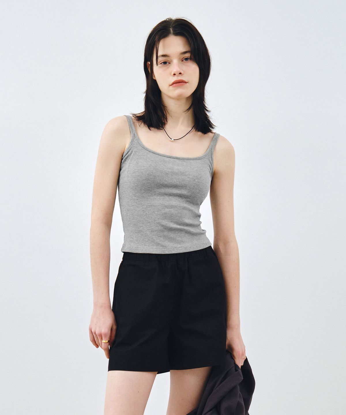 몽돌(MONGDOL) 캡 내장 스퀘어넥 이너 나시 MDTS075_7 Colors