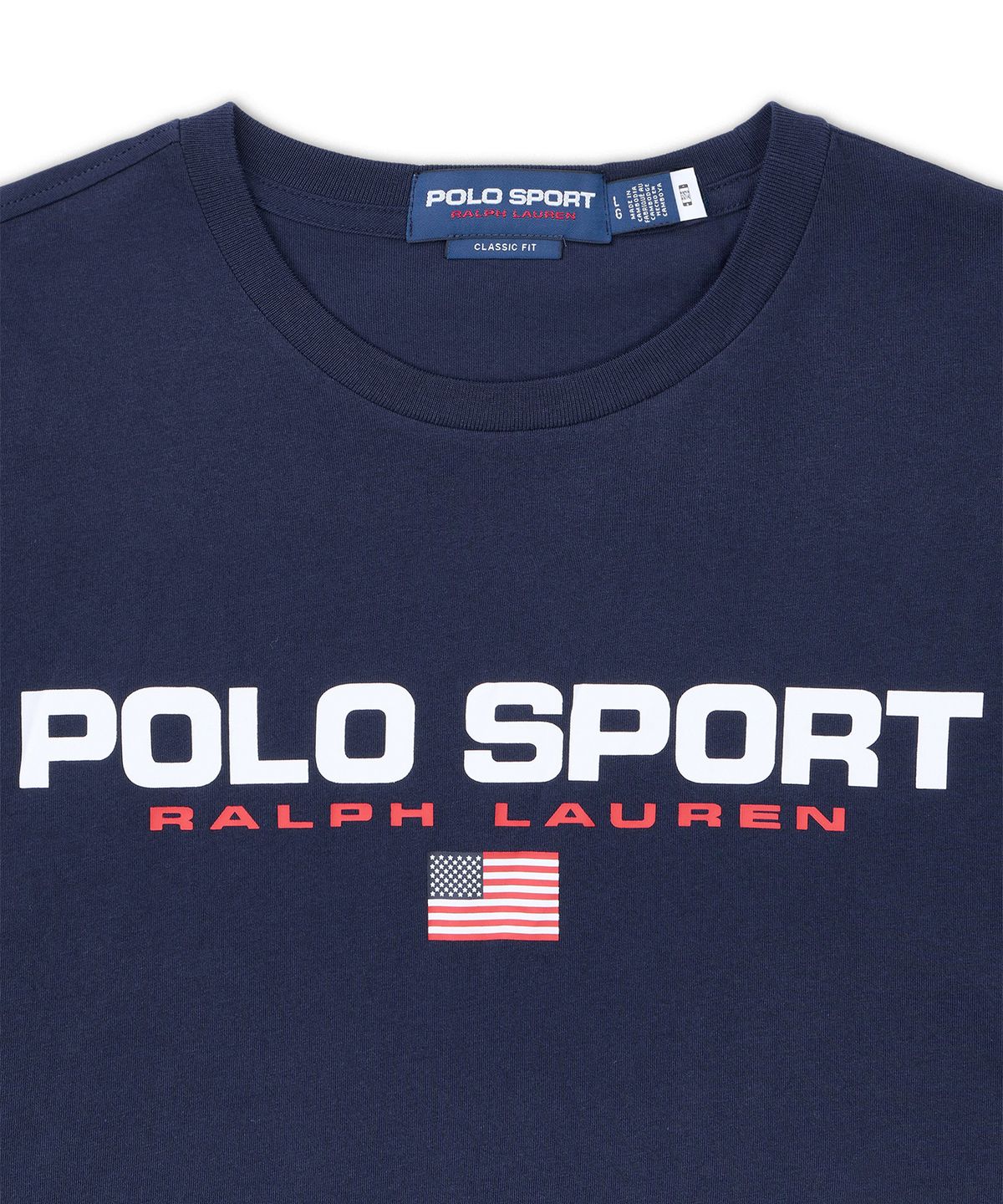 폴로 랄프 로렌(POLO RALPH LAUREN) 클래식핏 폴로 스포츠 저지 티셔츠-네이비
