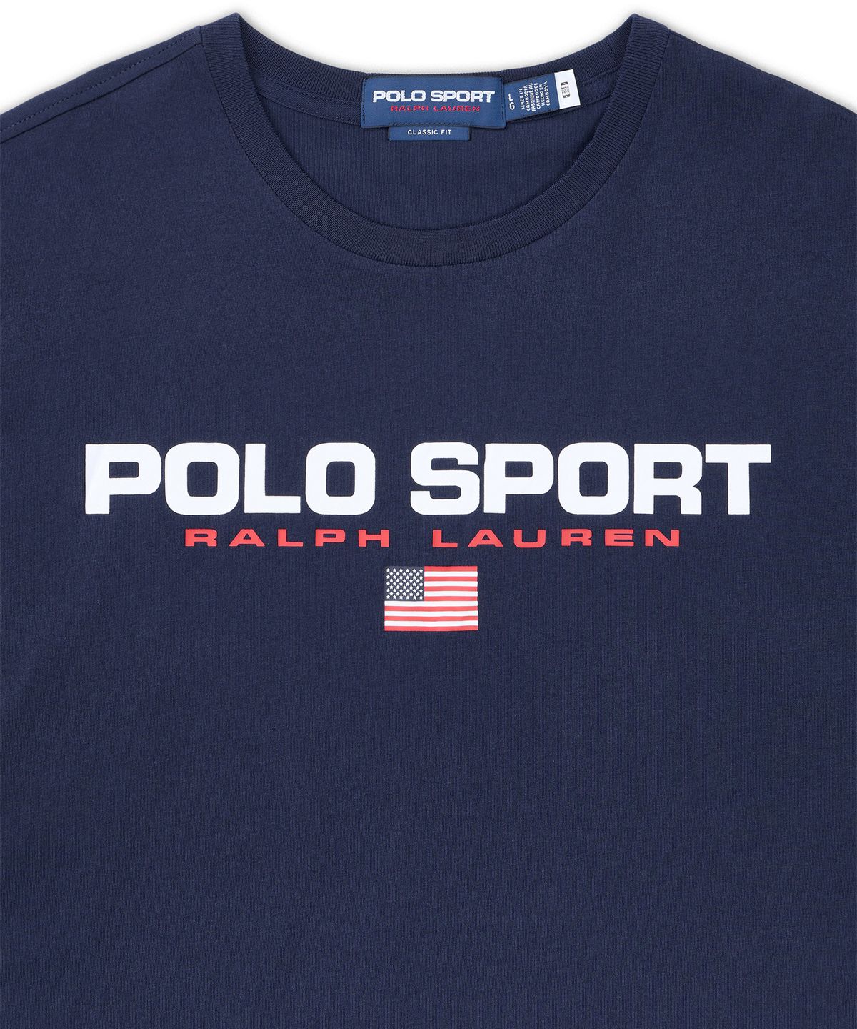 폴로 랄프 로렌(POLO RALPH LAUREN) 클래식핏 폴로 스포츠 저지 티셔츠-네이비