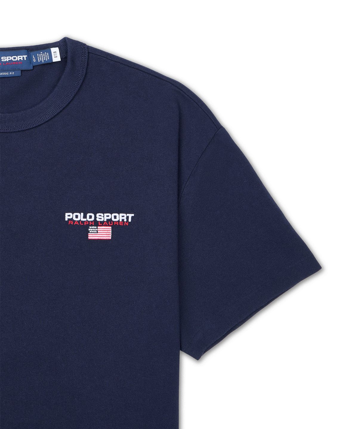 폴로 랄프 로렌(POLO RALPH LAUREN) 클래식핏 폴로 스포츠 저지 티셔츠-네이비