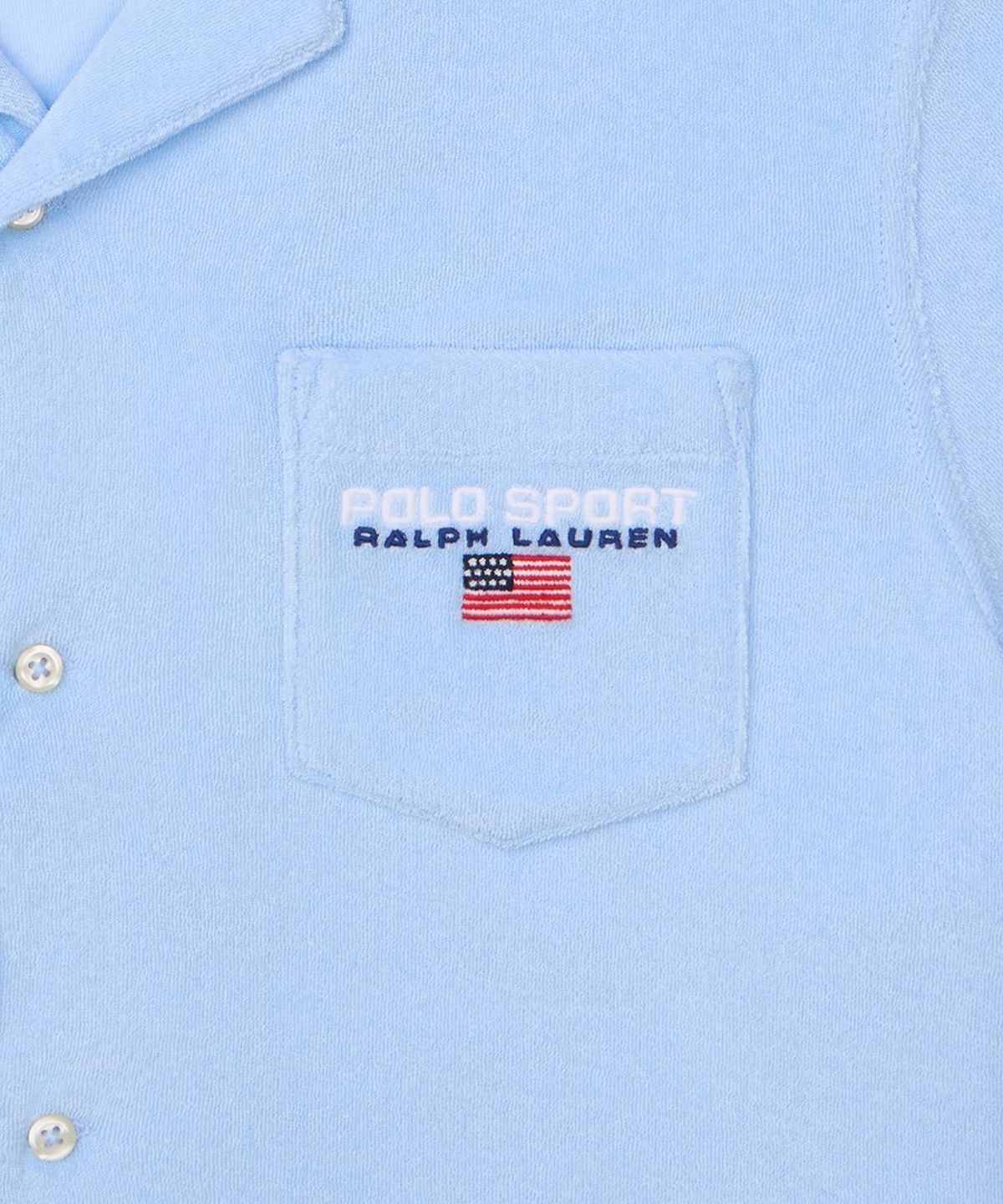 폴로 랄프 로렌(POLO RALPH LAUREN) 폴로 스포츠 테리 캠프 셔츠-블루