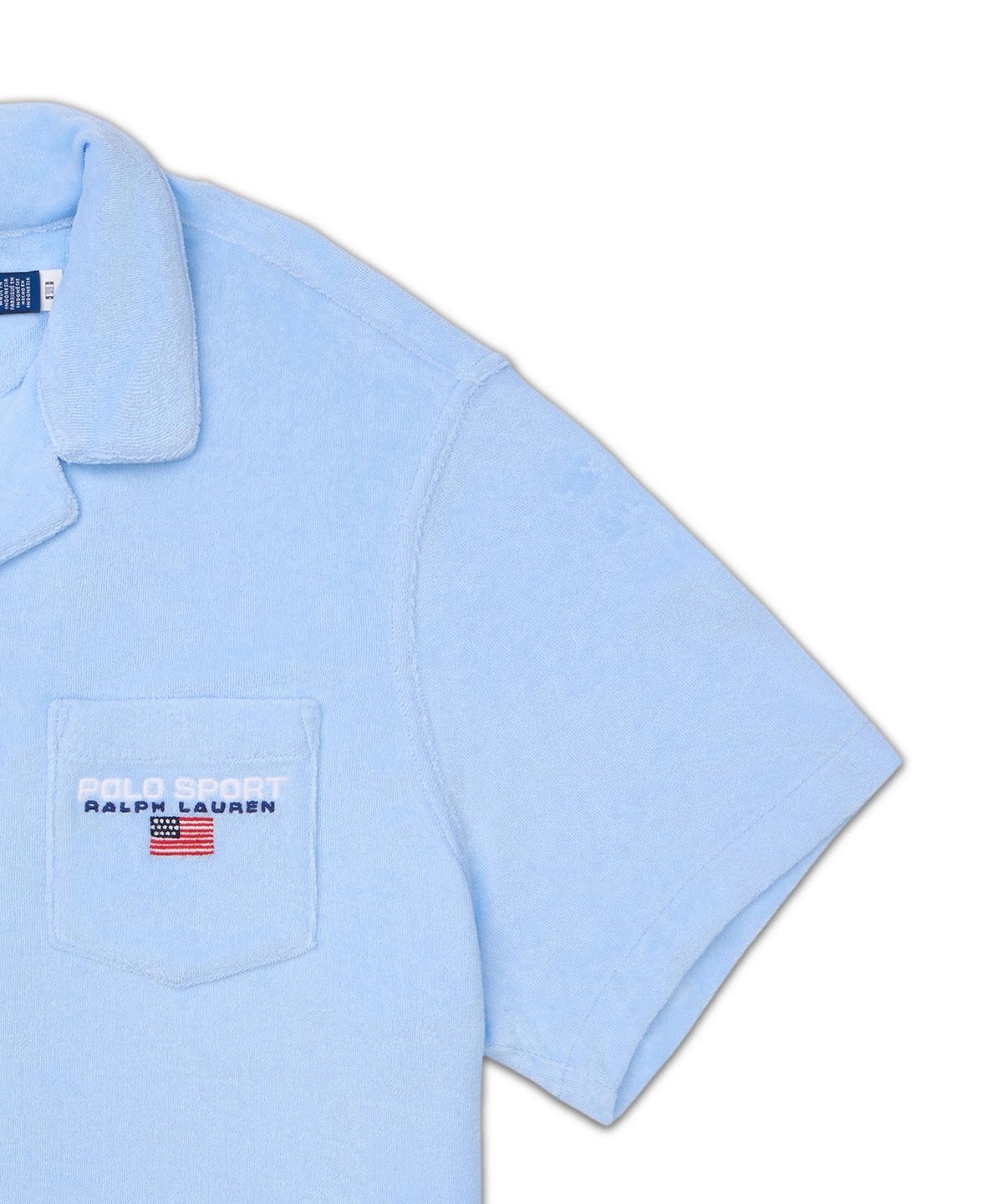 폴로 랄프 로렌(POLO RALPH LAUREN) 폴로 스포츠 테리 캠프 셔츠-블루