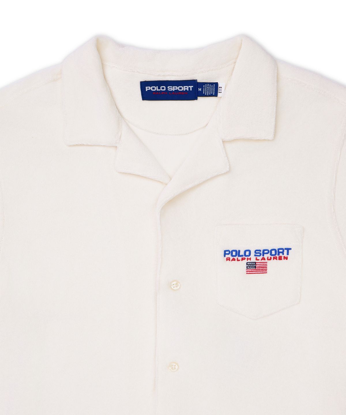 폴로 랄프 로렌(POLO RALPH LAUREN) 폴로 스포츠 테리 캠프 셔츠-내추럴