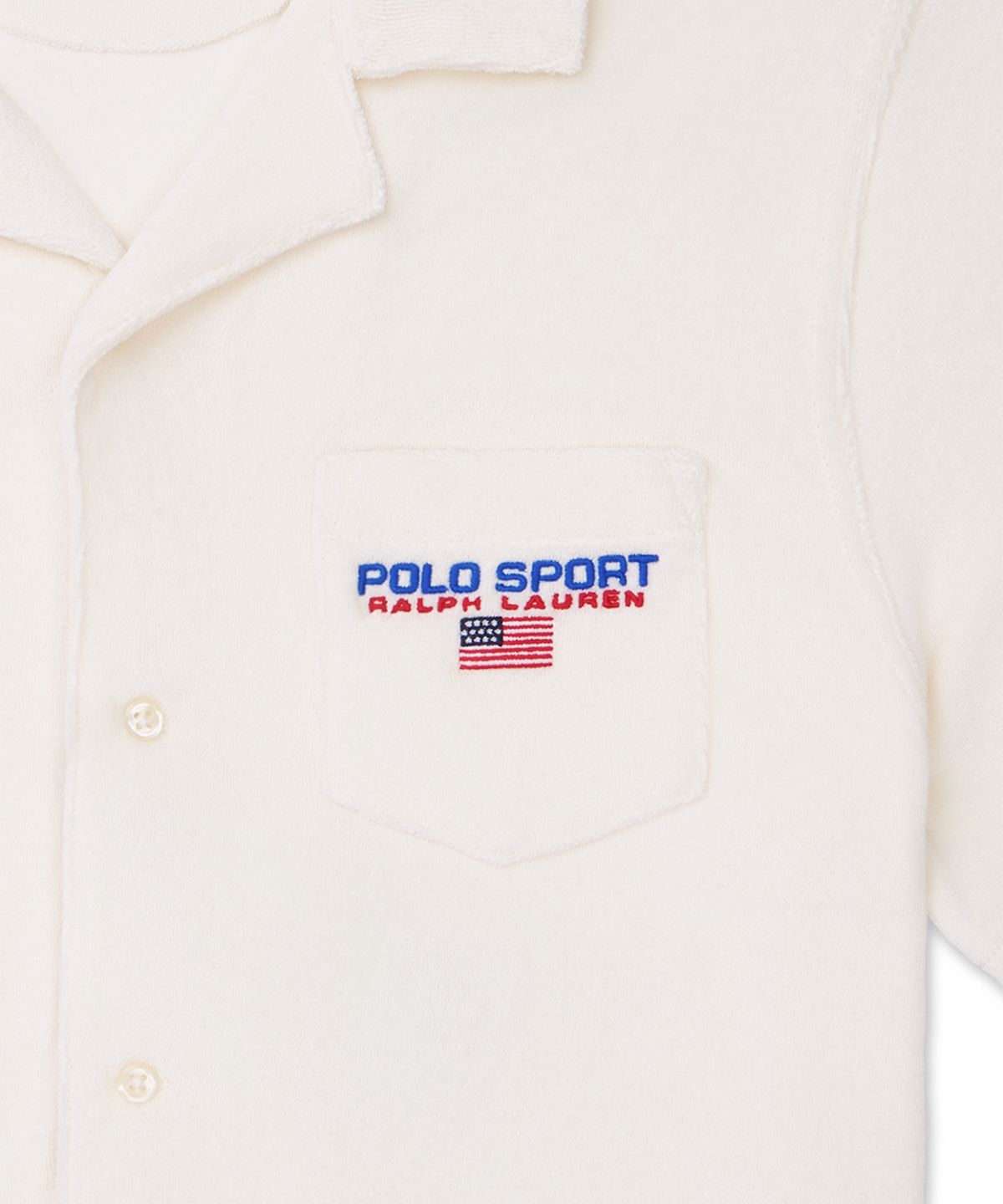 폴로 랄프 로렌(POLO RALPH LAUREN) 폴로 스포츠 테리 캠프 셔츠-내추럴