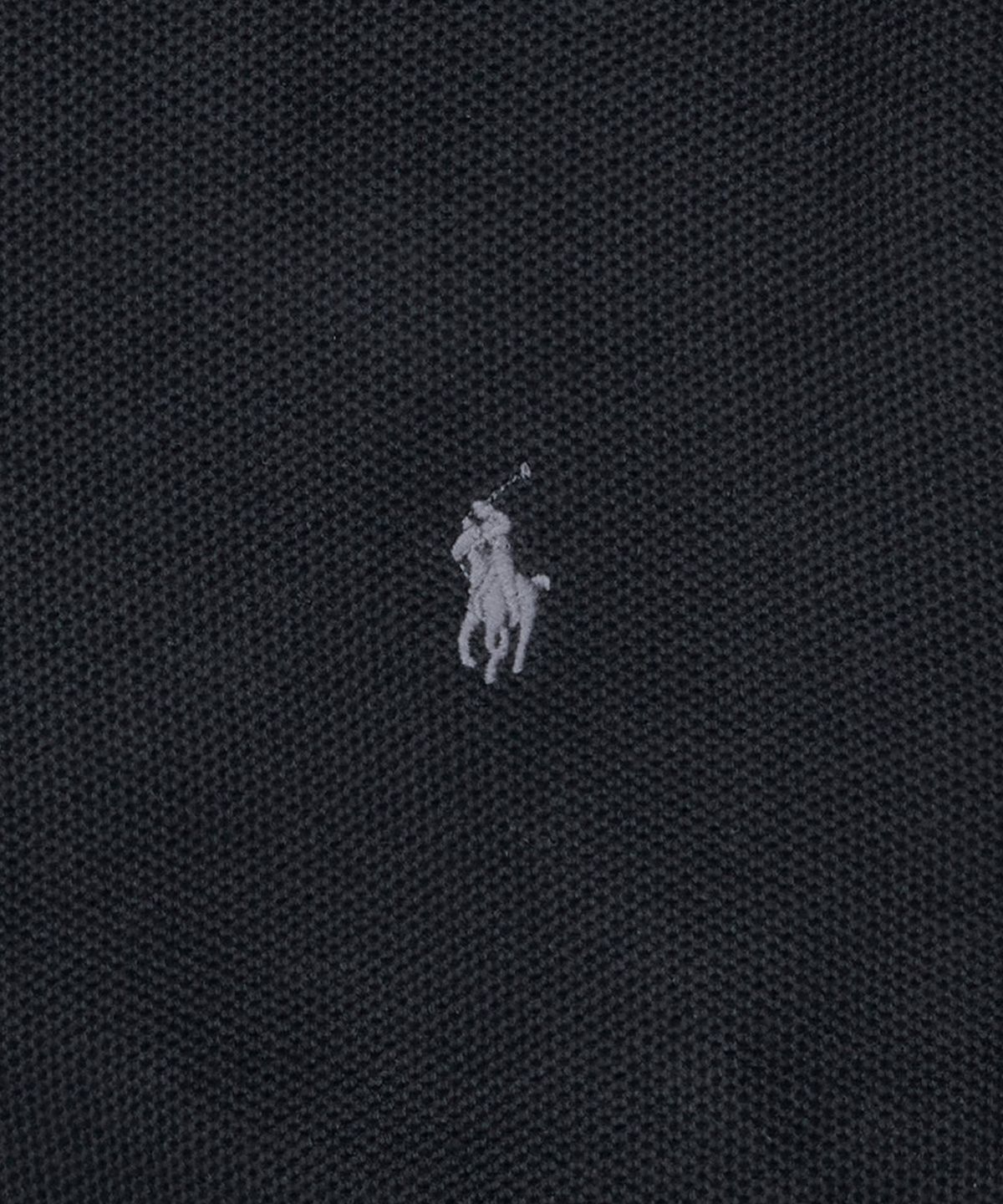 폴로 랄프 로렌(POLO RALPH LAUREN) 메시 니트 코튼 쿼터 지퍼 스웨터-블랙