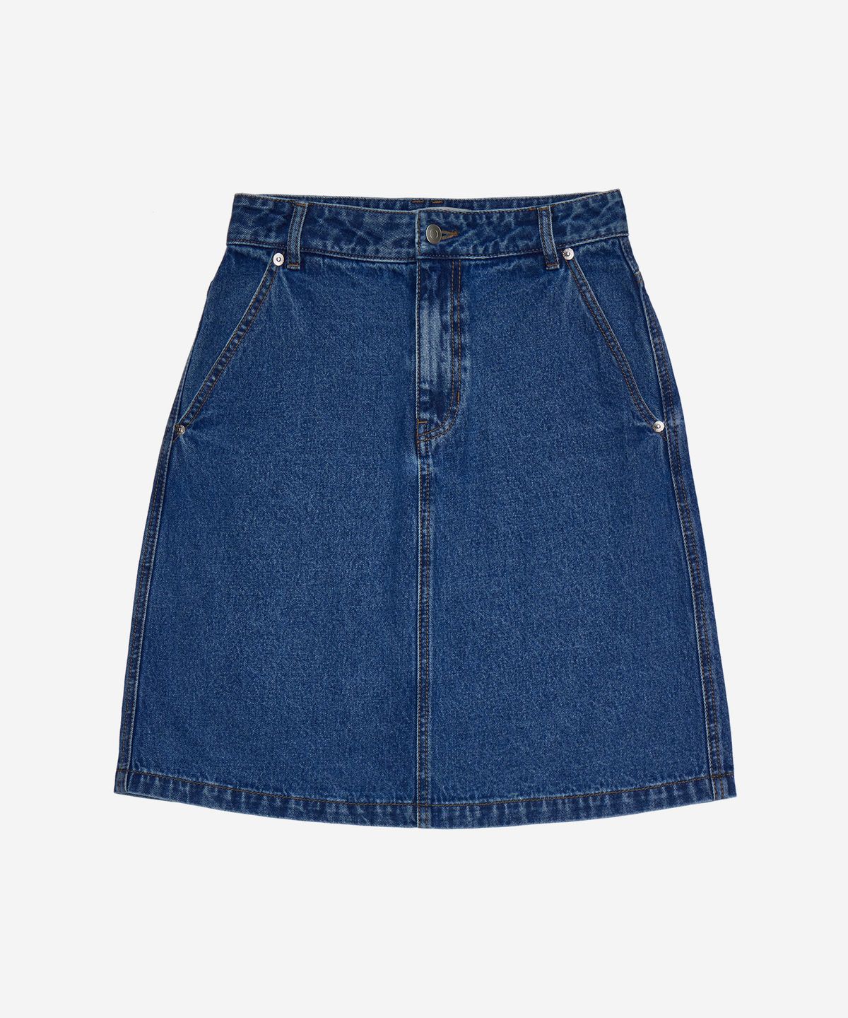 필더스(FIELDERS) STONE-WASHED MEDIUM SKIRT INDIGO