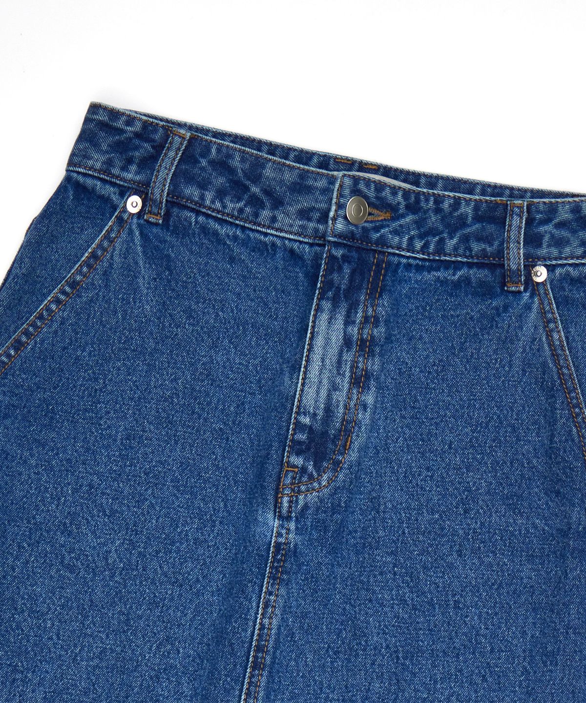 필더스(FIELDERS) STONE-WASHED MEDIUM SKIRT INDIGO