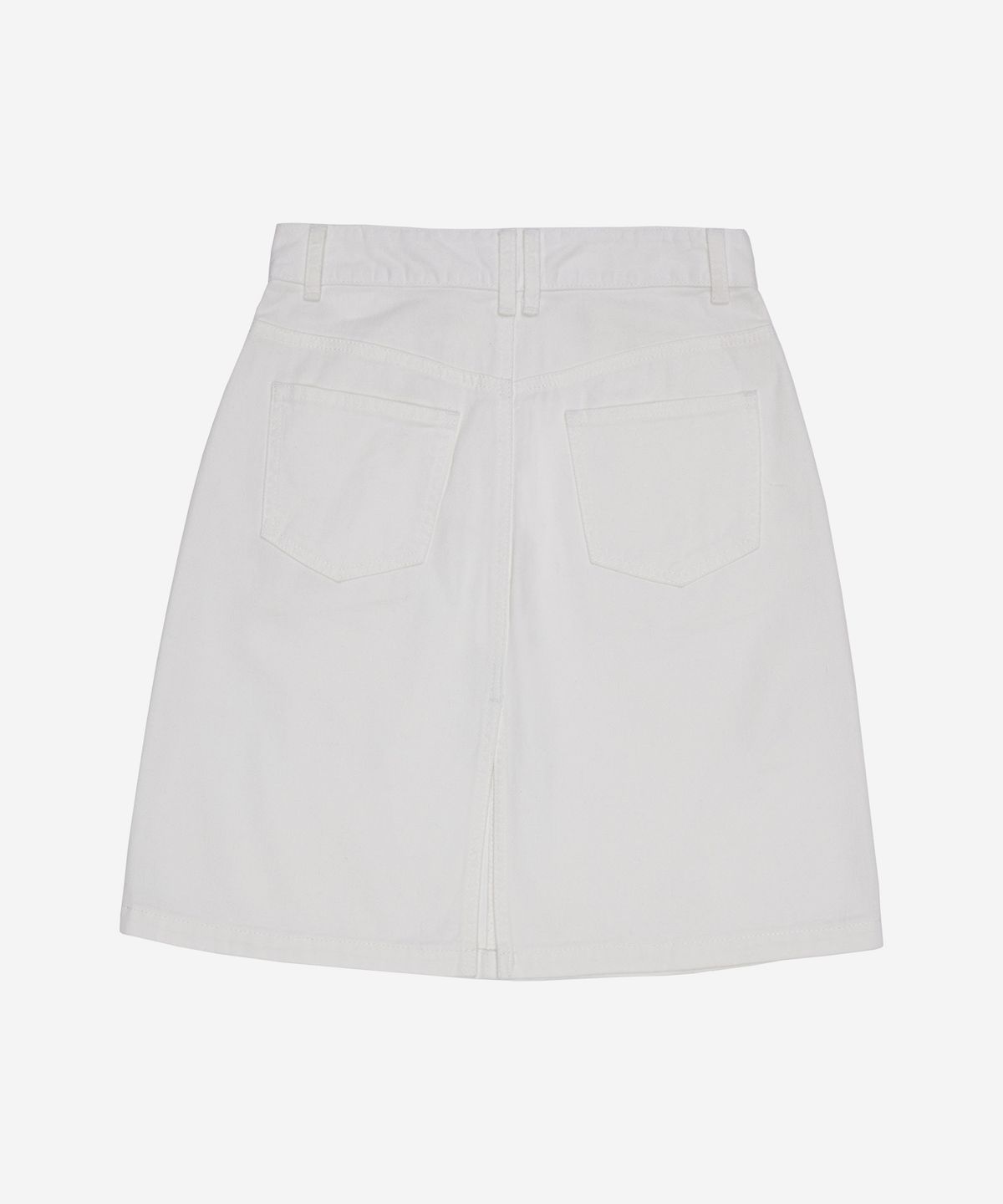 필더스(FIELDERS) STONE-WASHED MEDIUM SKIRT WHITE