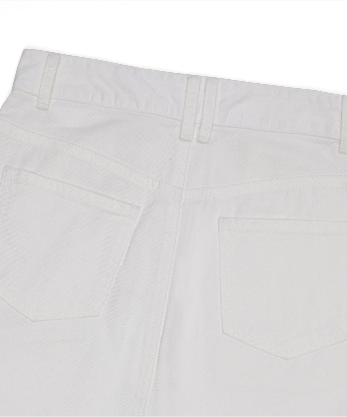 필더스(FIELDERS) STONE-WASHED MEDIUM SKIRT WHITE