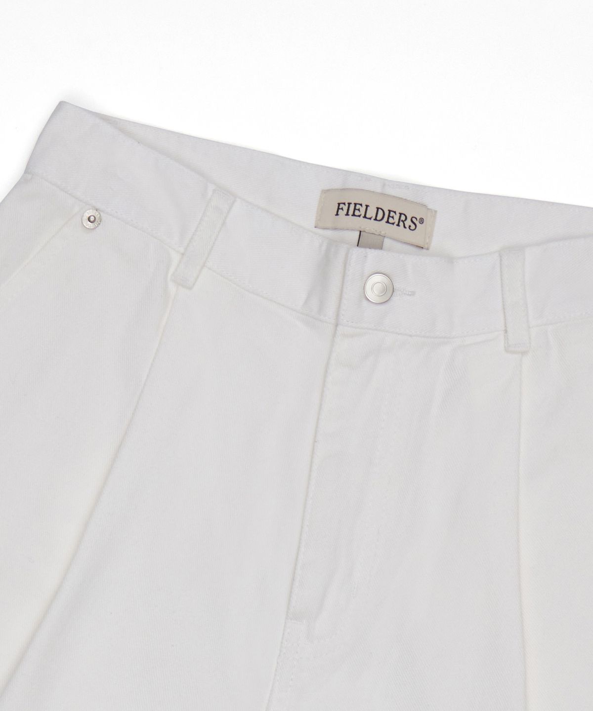 필더스(FIELDERS) WIDE TWO-TUCK HALF-PANTS WHITE