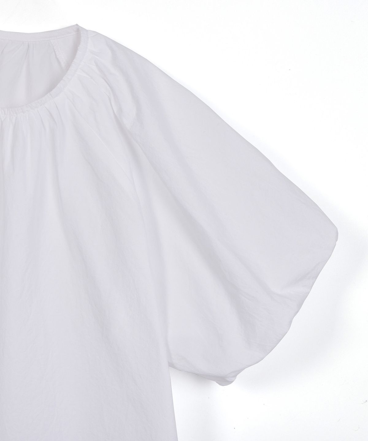 필더스(FIELDERS) SHORTS SHIRRING BLOUSE WHITE
