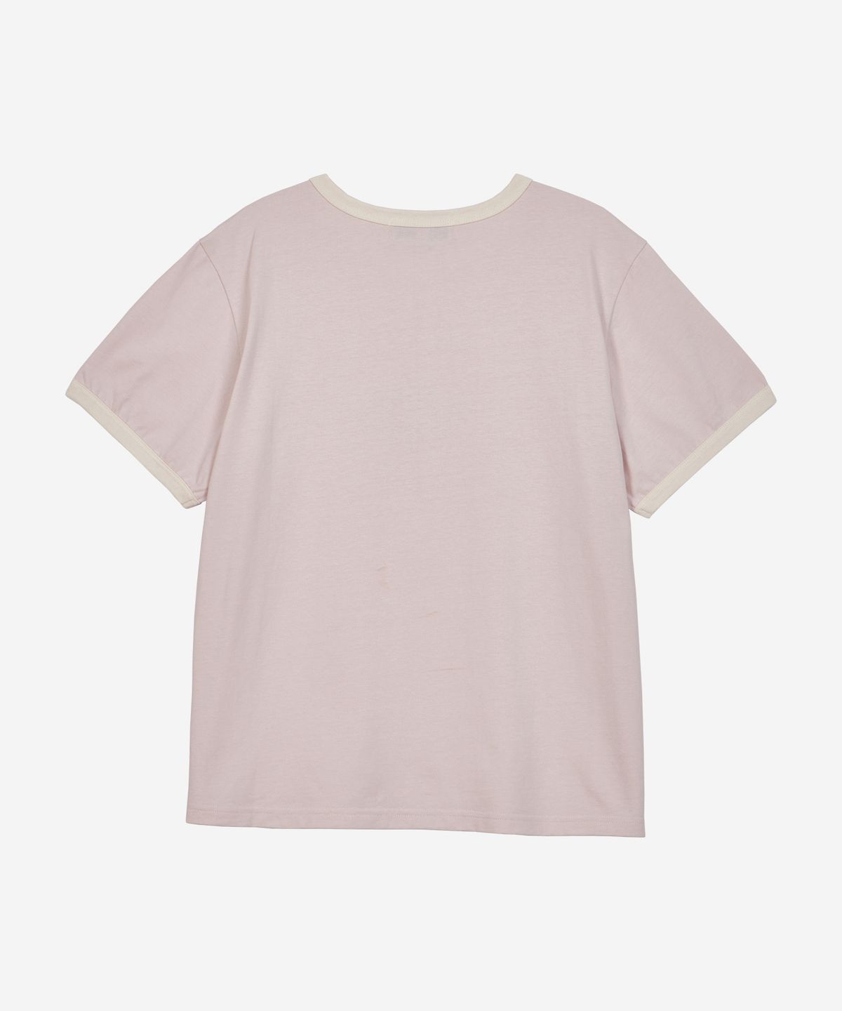 필더스(FIELDERS) GRAPHIC CROPPED RINGER T-SHIRT PINK/BEIGE
