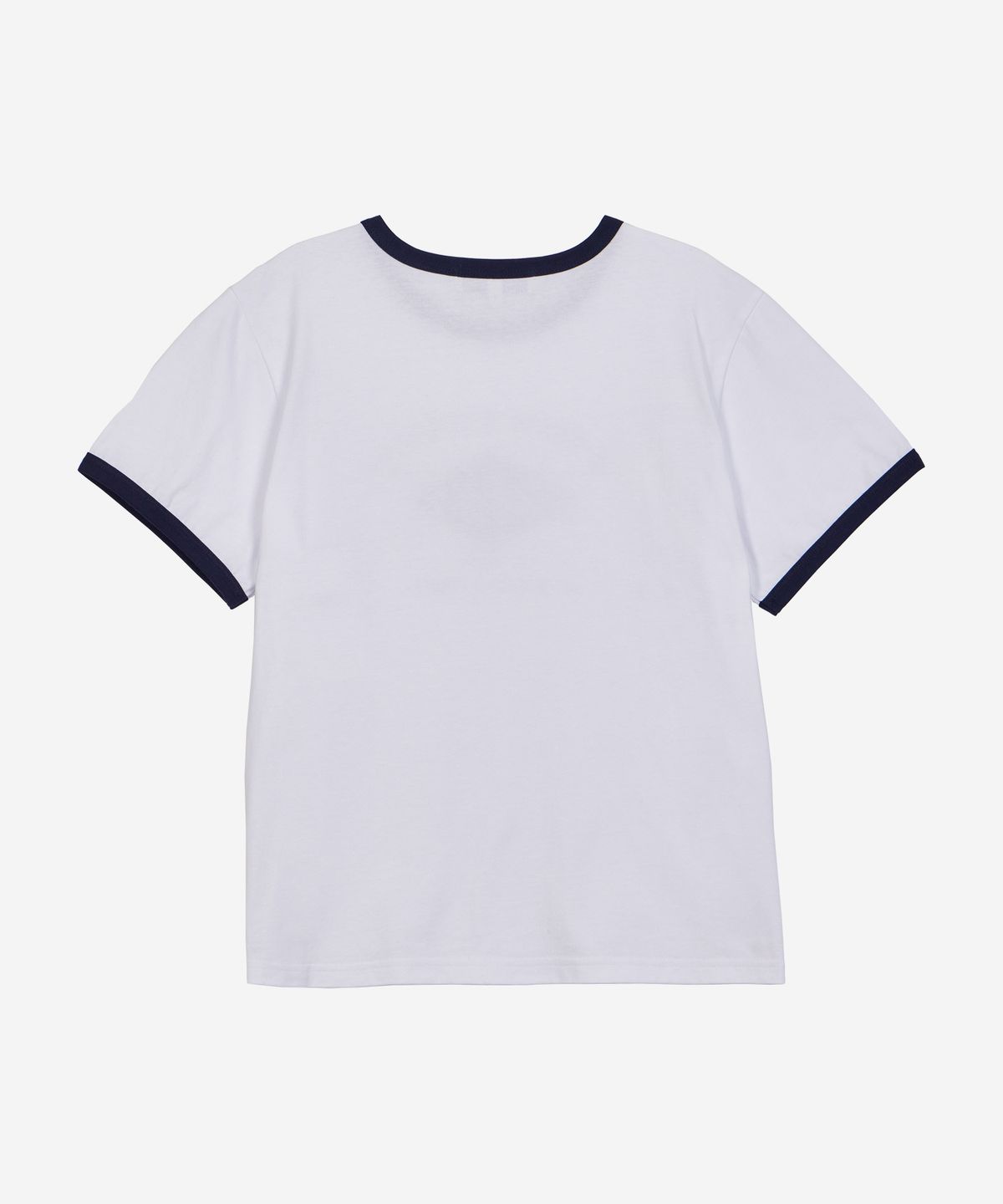 필더스(FIELDERS) GRAPHIC CROPPED RINGER T-SHIRT WHITE/NAVY