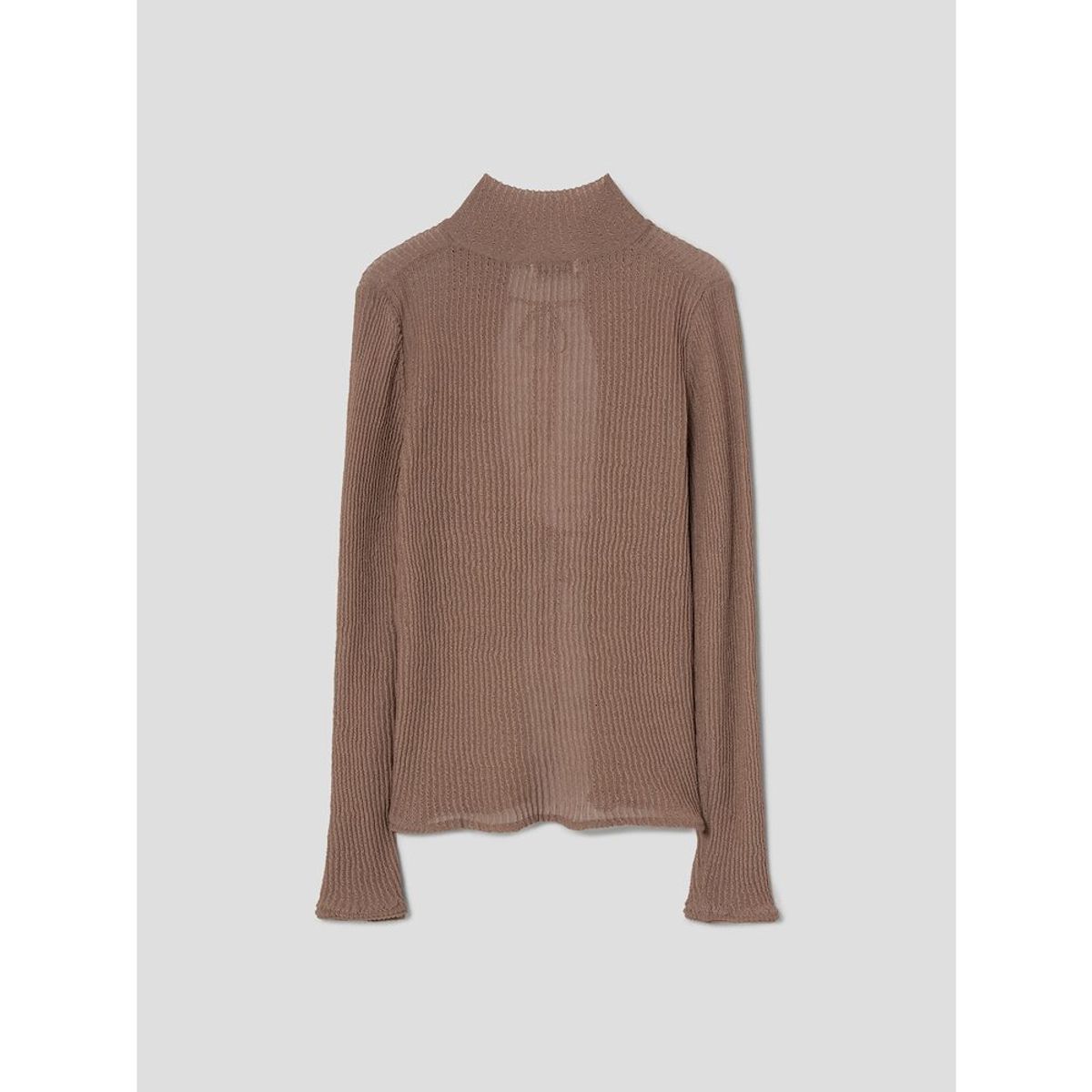 앙개(ANGGAE) Textured Knit Tie Cardigan  Brown