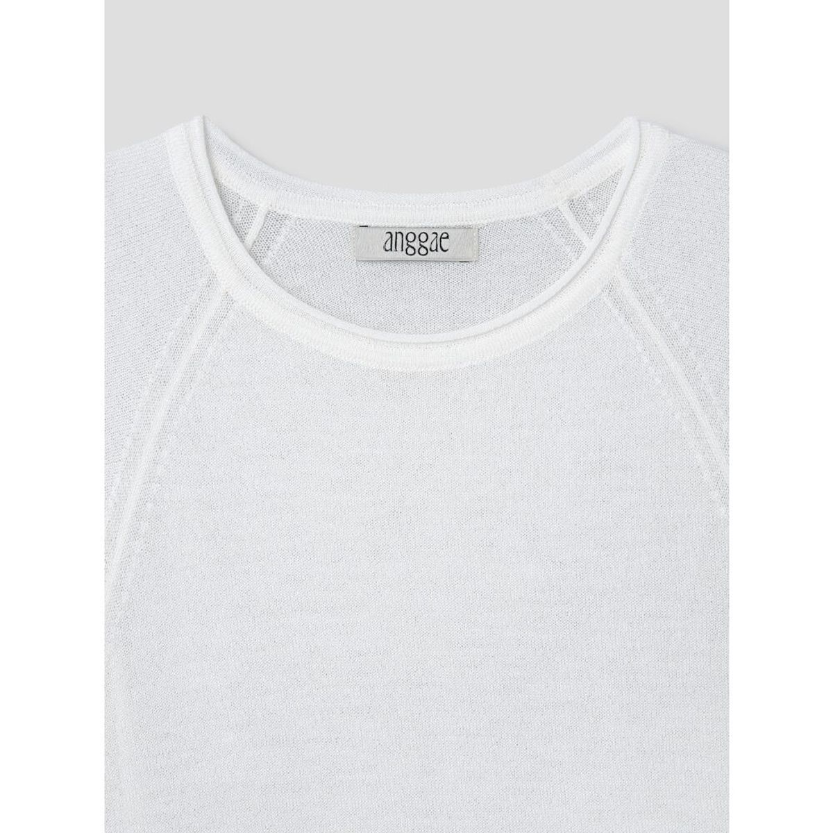 앙개(ANGGAE) Basic Fine Knit TShirt  Ivory