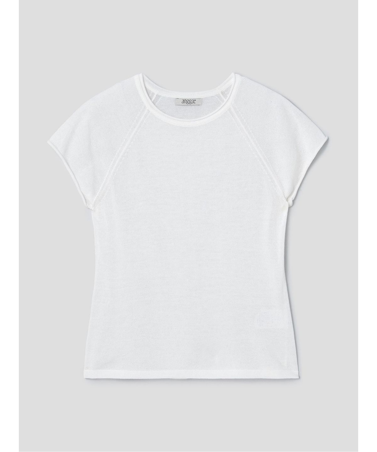 앙개(ANGGAE) Basic Fine Knit TShirt  Ivory
