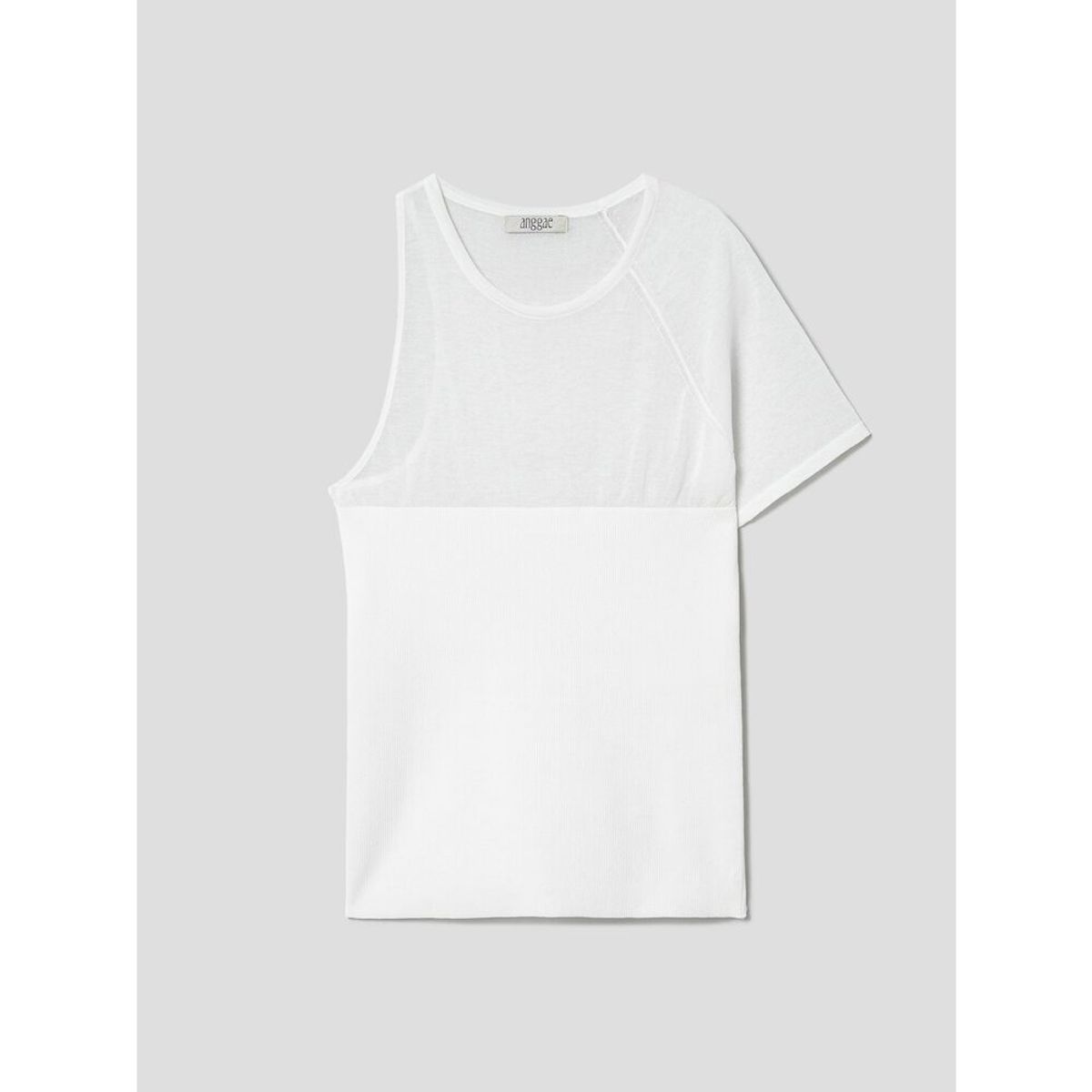 앙개(ANGGAE) Asymmetrical Tube Top  Ivory