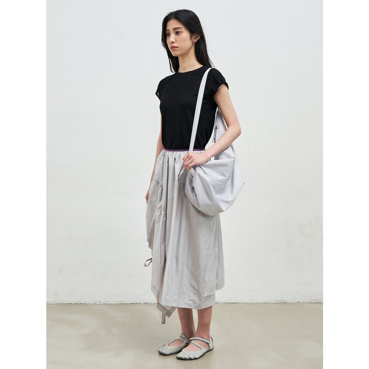 앙개(ANGGAE) Basic Fine Knit TShirt  Black