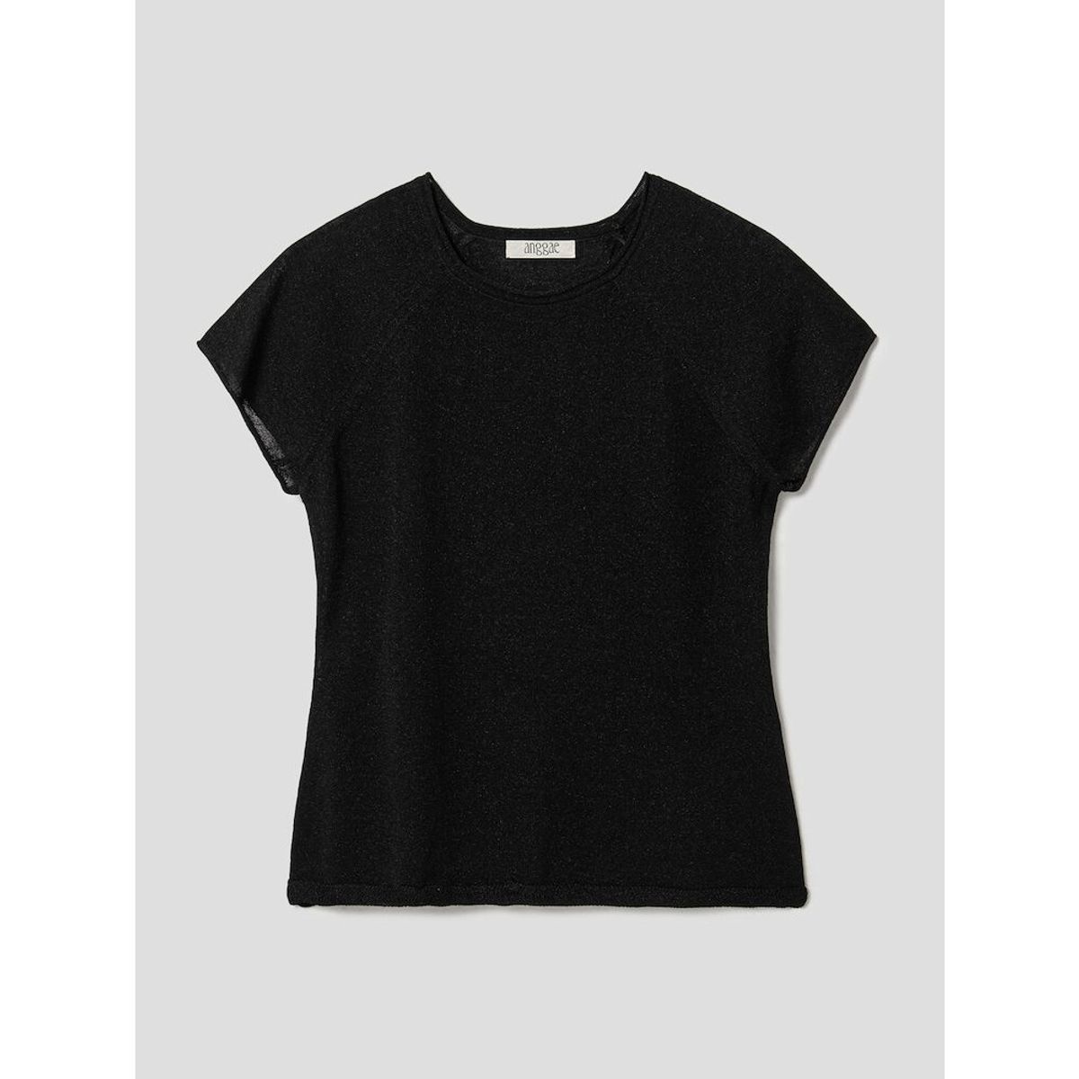 앙개(ANGGAE) Basic Fine Knit TShirt  Black