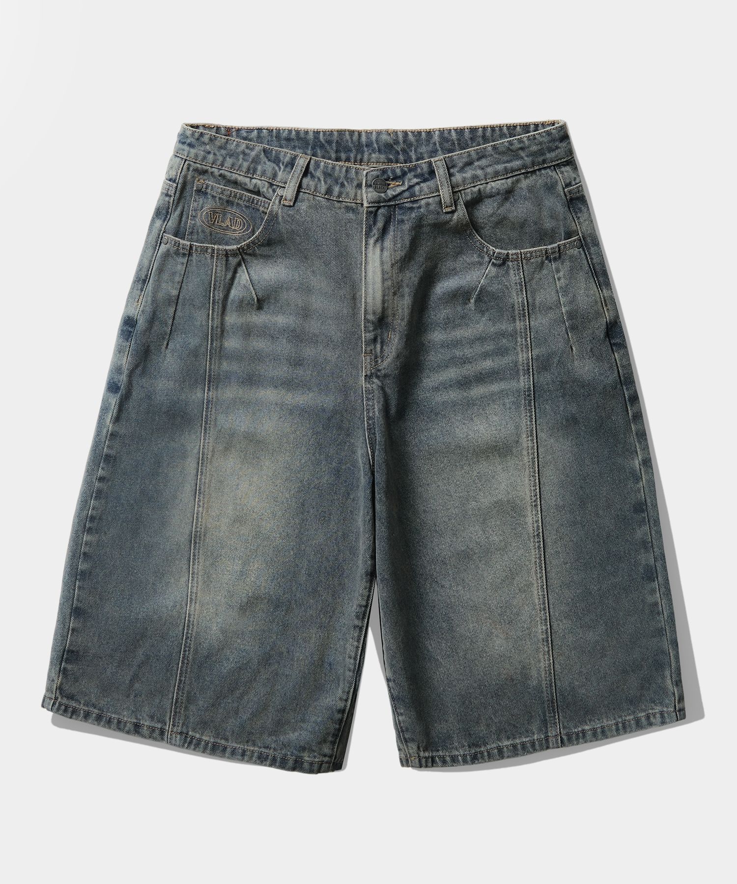 MUSINSA | DIMITRI BLACK VLAD SLASH BERMUDA DENIM PANTS_DUST