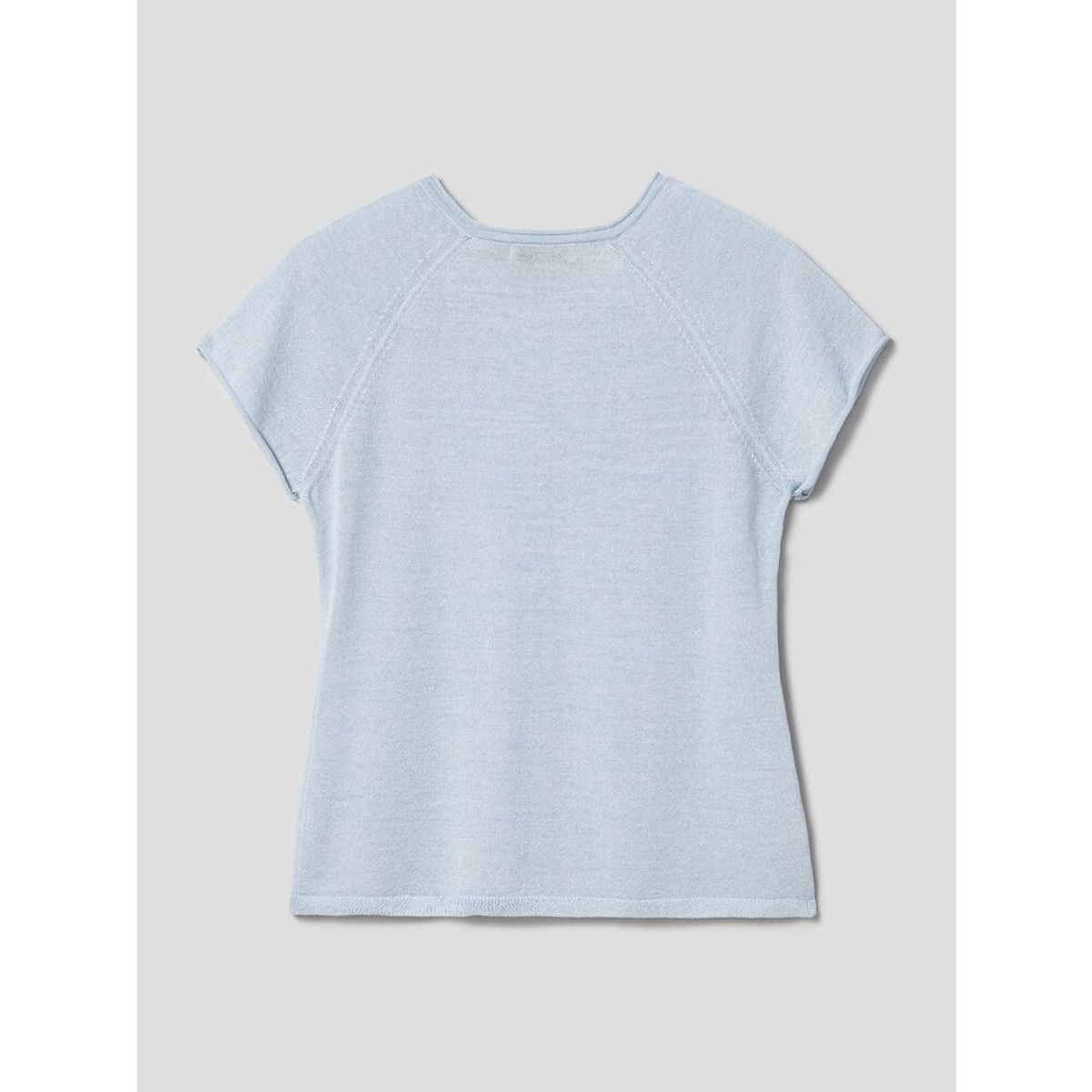 앙개(ANGGAE) Basic Fine Knit TShirt  Blue