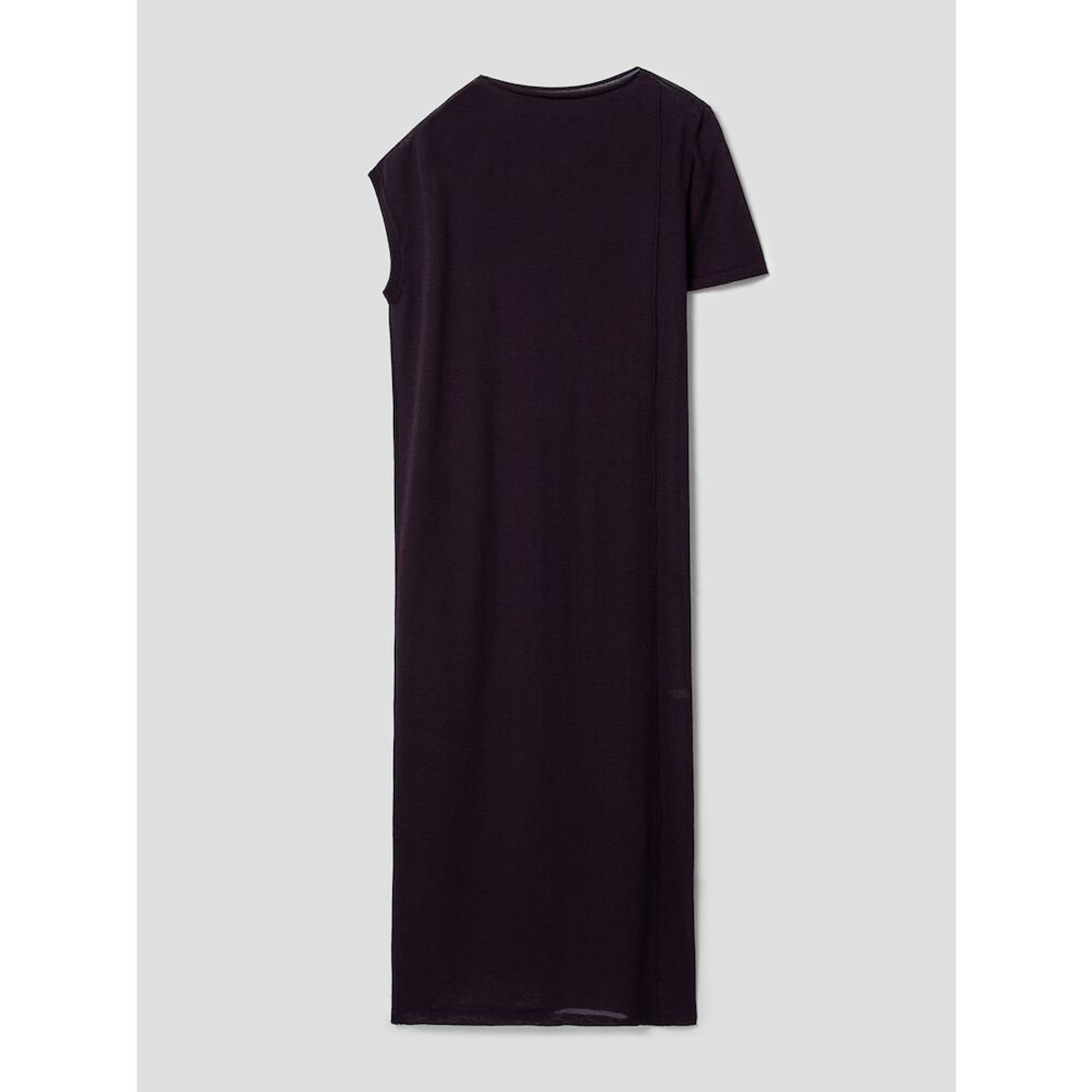 앙개(ANGGAE) Draped Asymmetrical Knit Dress  Violet