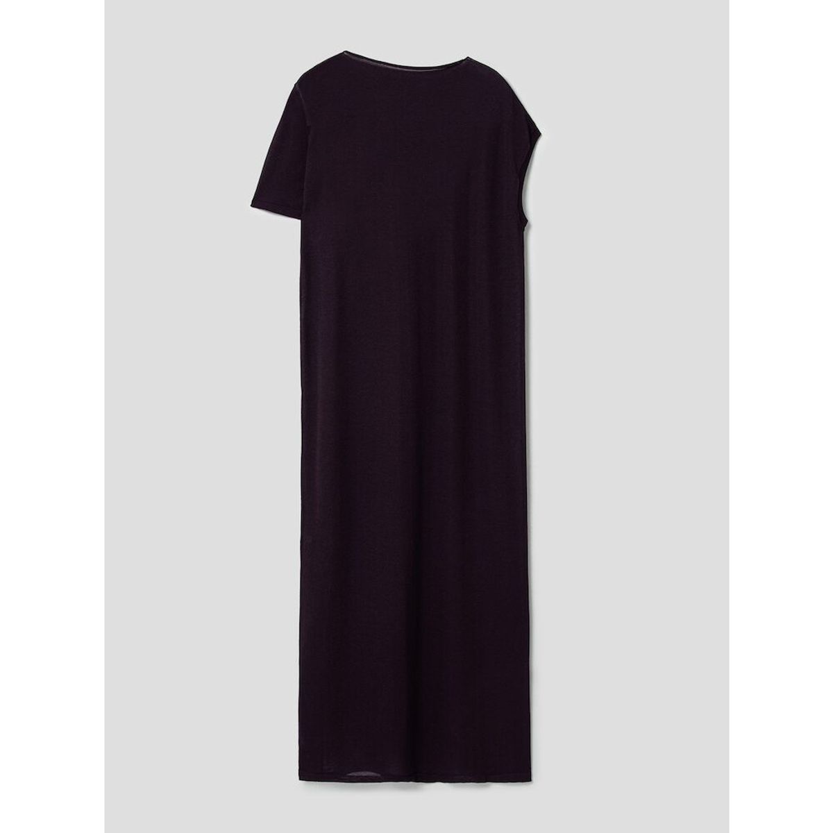 앙개(ANGGAE) Draped Asymmetrical Knit Dress  Violet