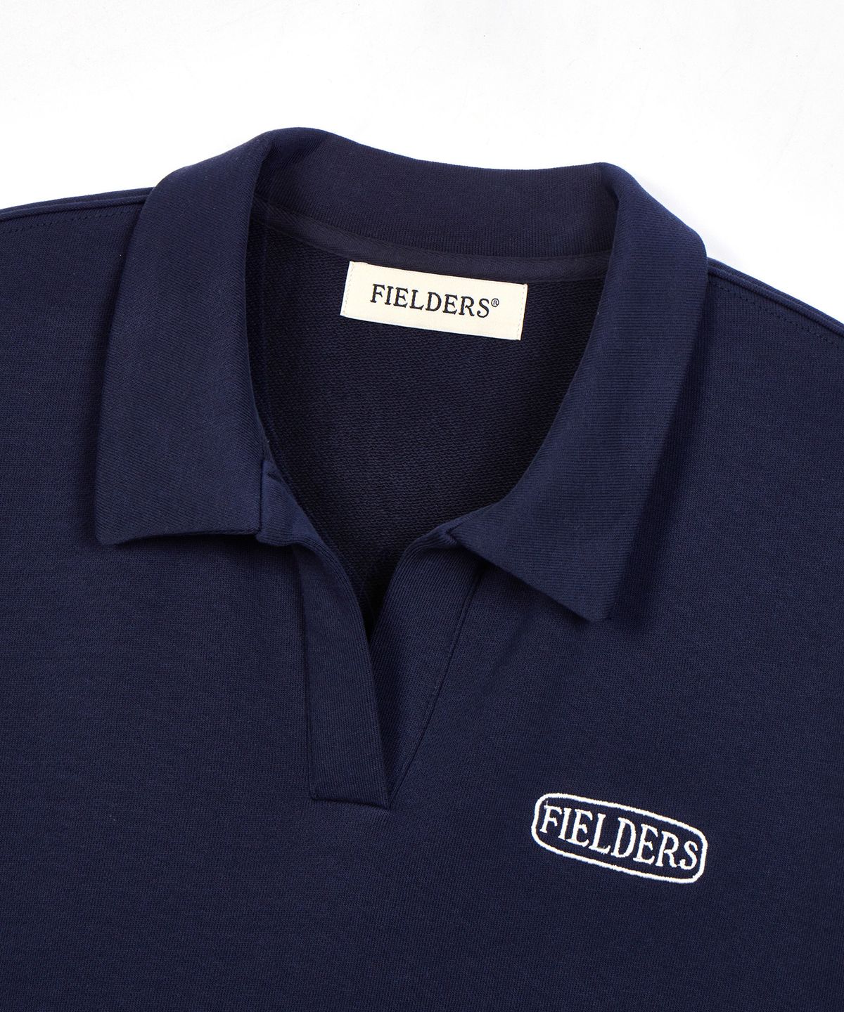 필더스(FIELDERS) SWEAT OPEN COLLAR SHORT-SLEEVED T-SHIRT NAVY