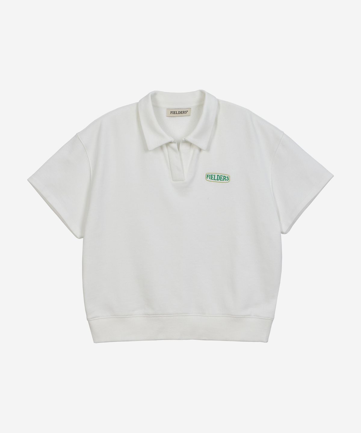 필더스(FIELDERS) SWEAT OPEN COLLAR SHORT-SLEEVED T-SHIRT IVORY