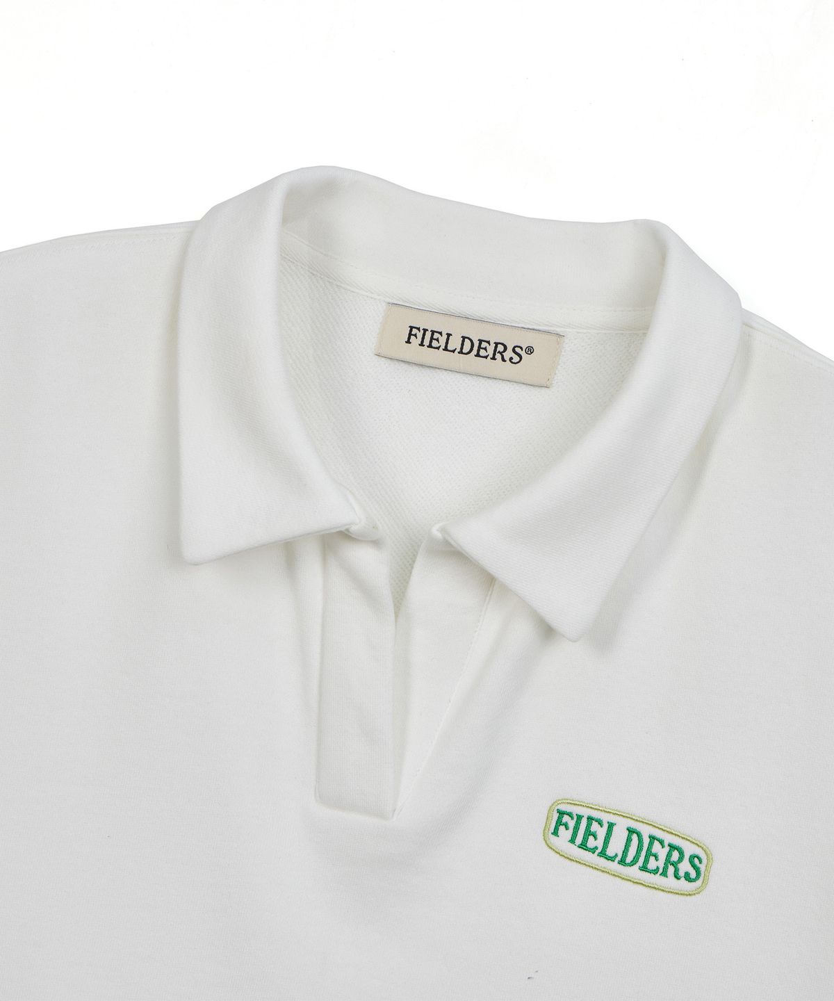 필더스(FIELDERS) SWEAT OPEN COLLAR SHORT-SLEEVED T-SHIRT IVORY