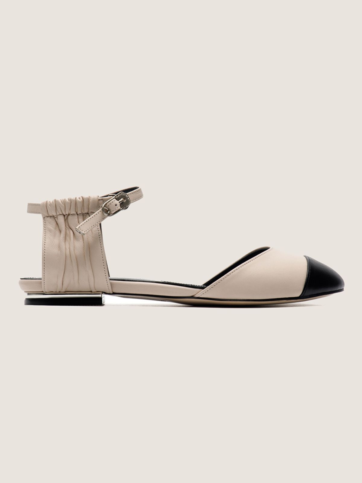 블랑토(BLANC TOE) 주름플랫 SIDE WRINKLE FLATS 10 [S65-NUDEBEIGE]