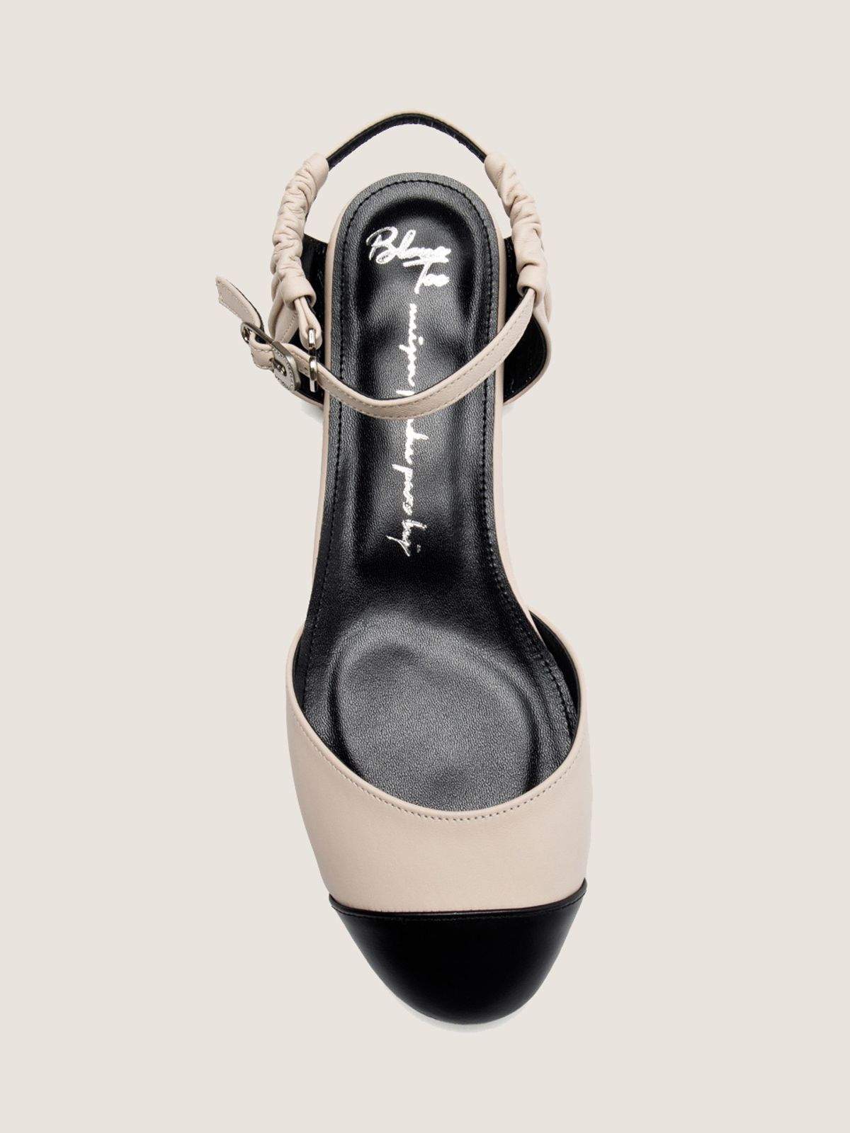 블랑토(BLANC TOE) 주름플랫 SIDE WRINKLE FLATS 10 [S65-NUDEBEIGE]