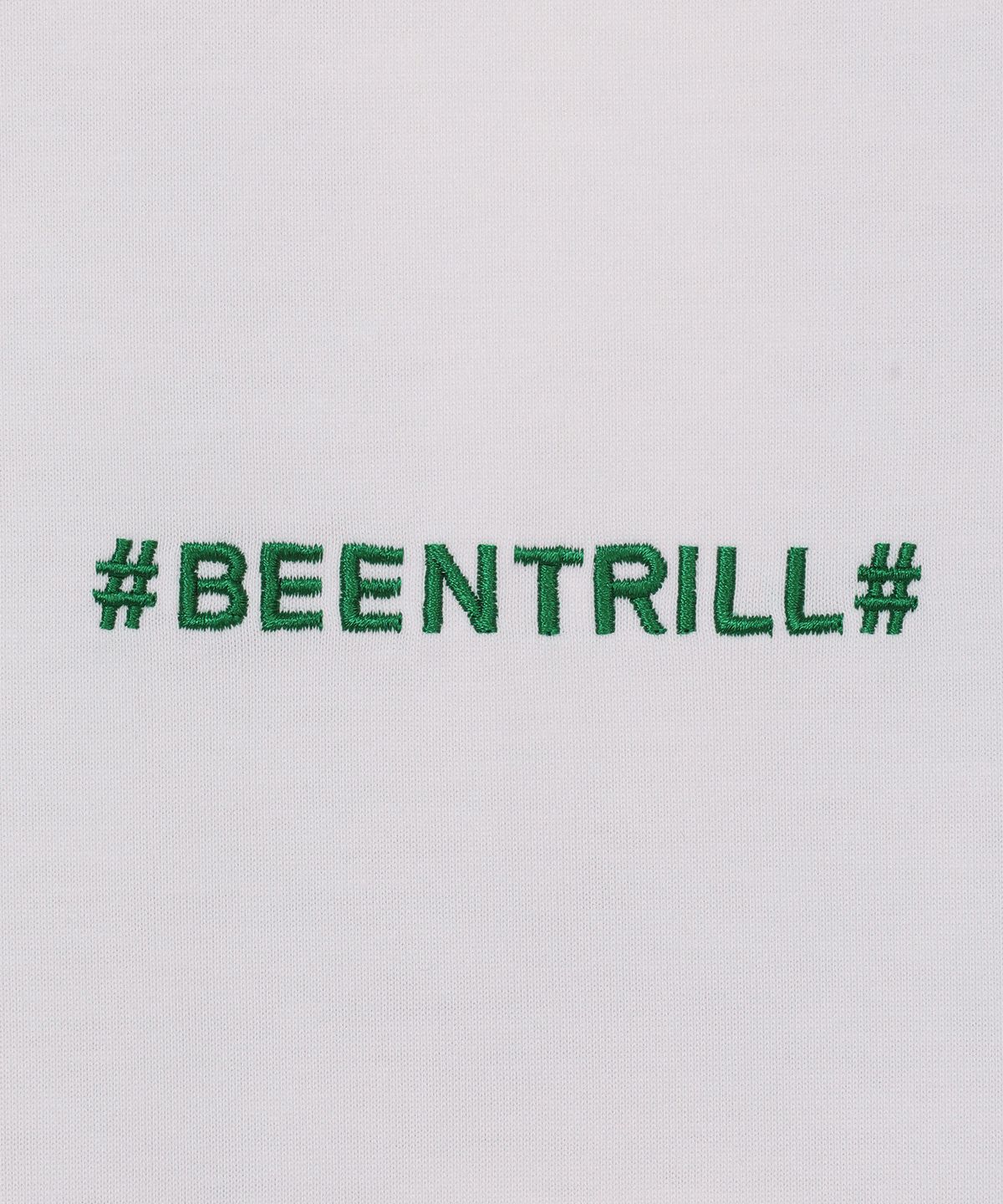 빈트릴(BEENTRILL) 일루전 해시태그 티셔츠(그린)