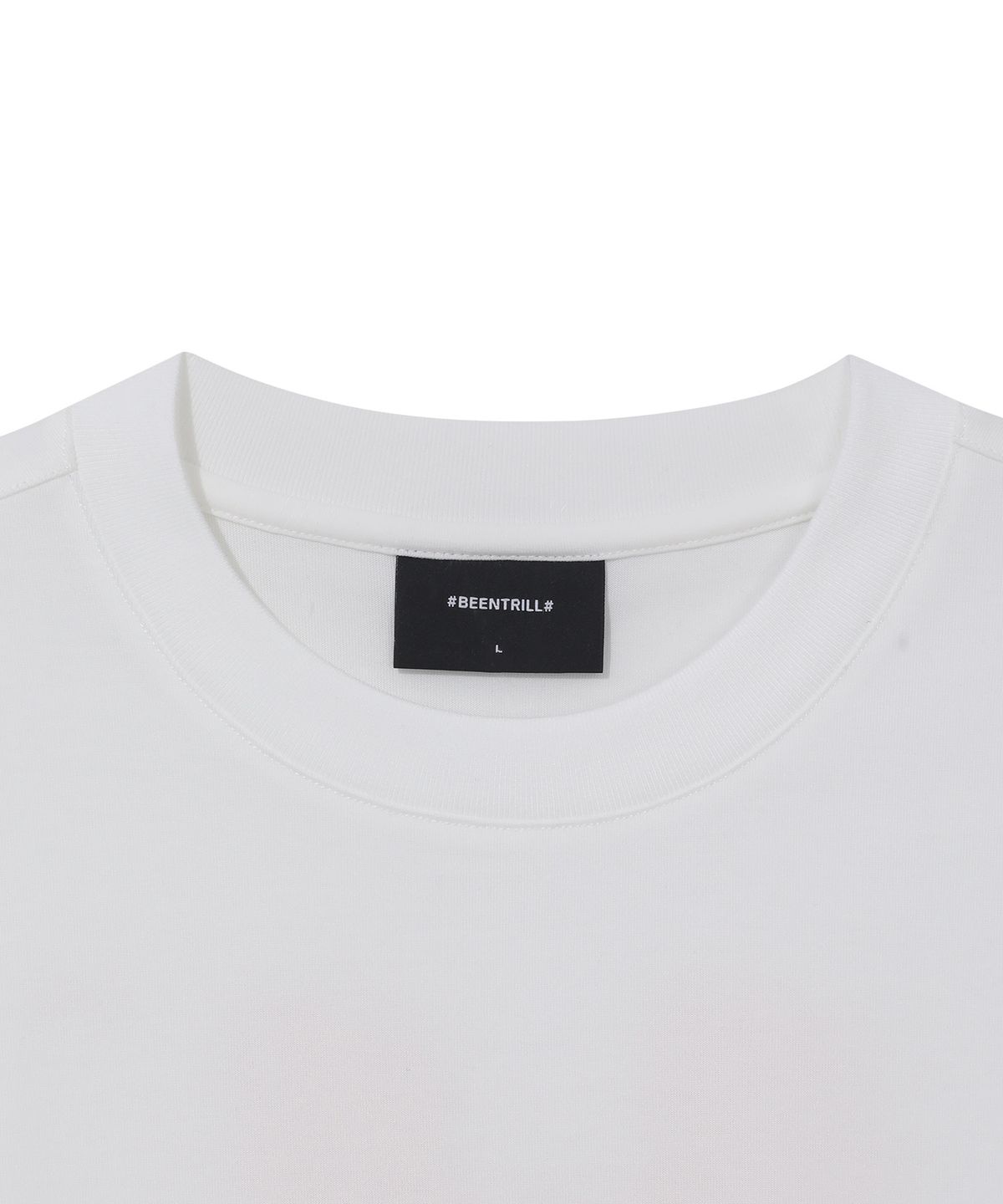빈트릴(BEENTRILL) 일루전 해시태그 티셔츠(오렌지)
