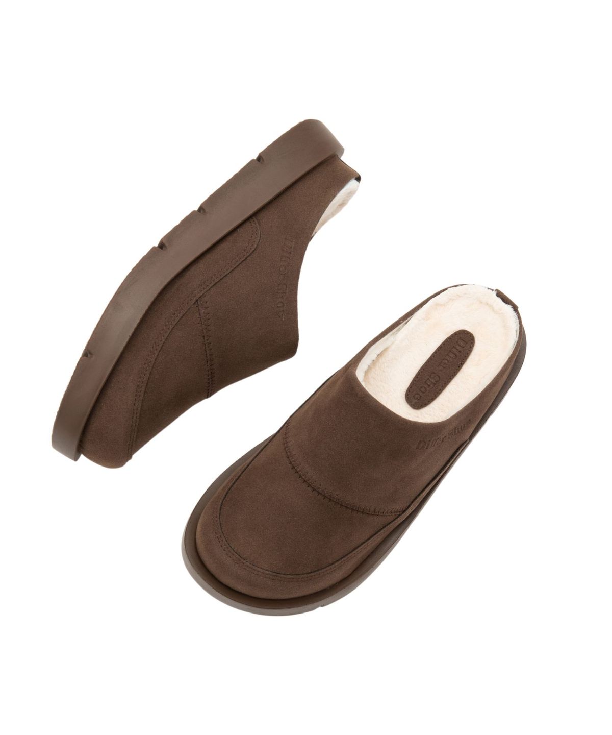 디퍼슈(DIFFERSHOE) 베어 퍼 블로퍼 5.5CM 초코