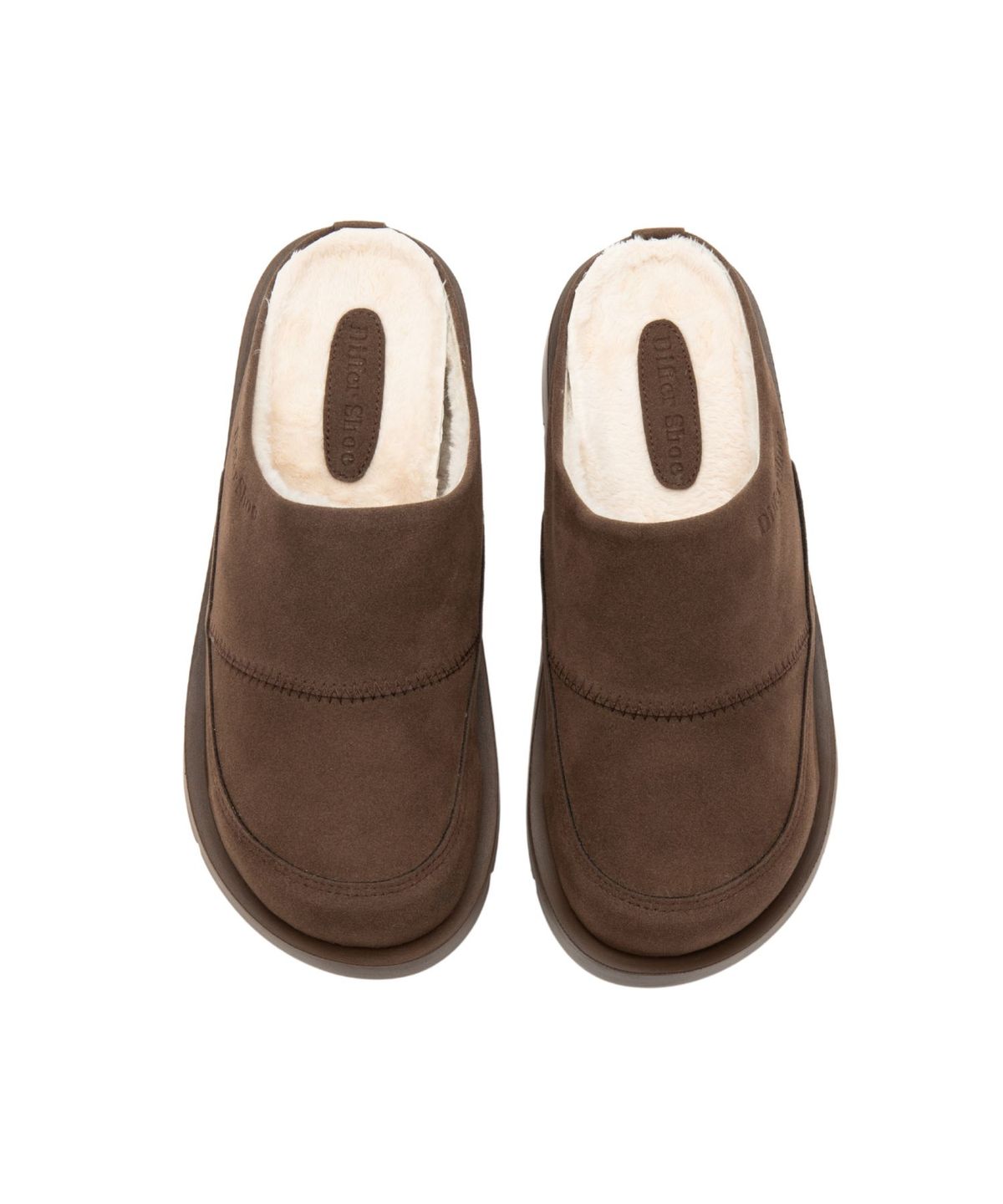 디퍼슈(DIFFERSHOE) 베어 퍼 블로퍼 5.5CM 초코