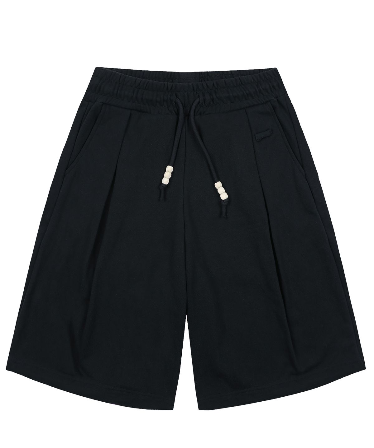 루나키후(RuNaKi'Hu') WXP055 도트 핀턱 스웻 버뮤다 팬츠 (BLACK)