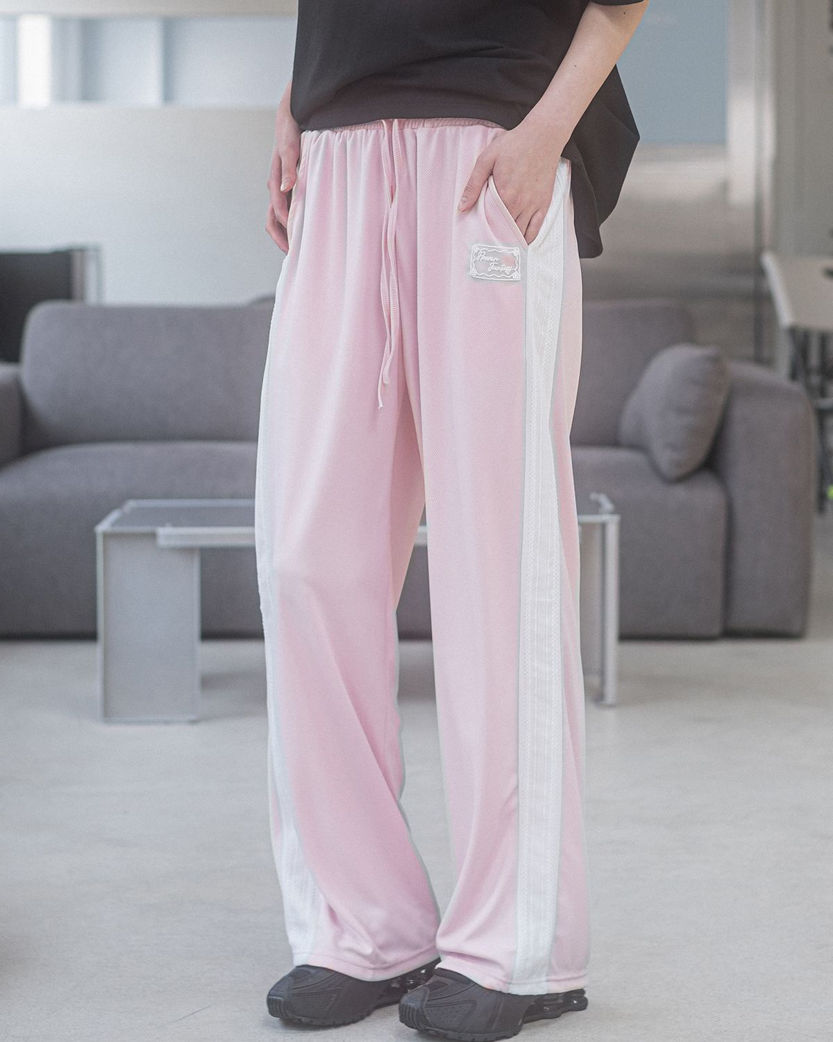 해비즘(HAVISM) LACE MESH PANTS(PINK)