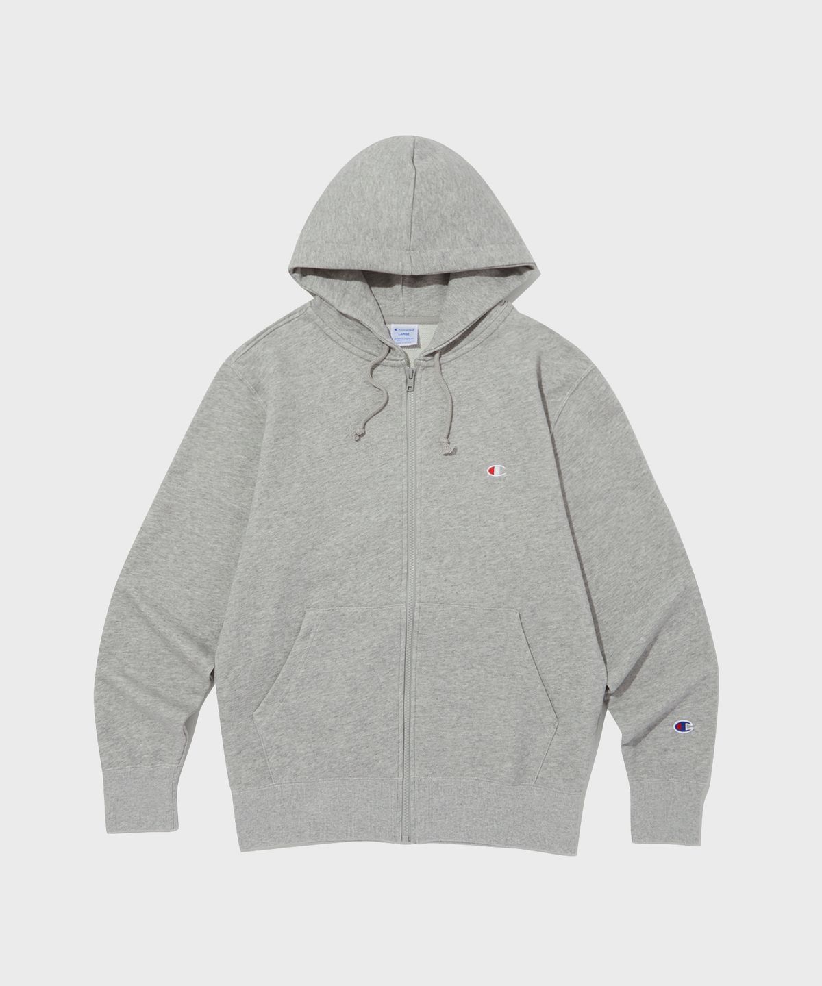 챔피온(CHAMPION) [Set] 베이직 C로고 후드 집업 조거 팬츠 셋업 Normal Grey