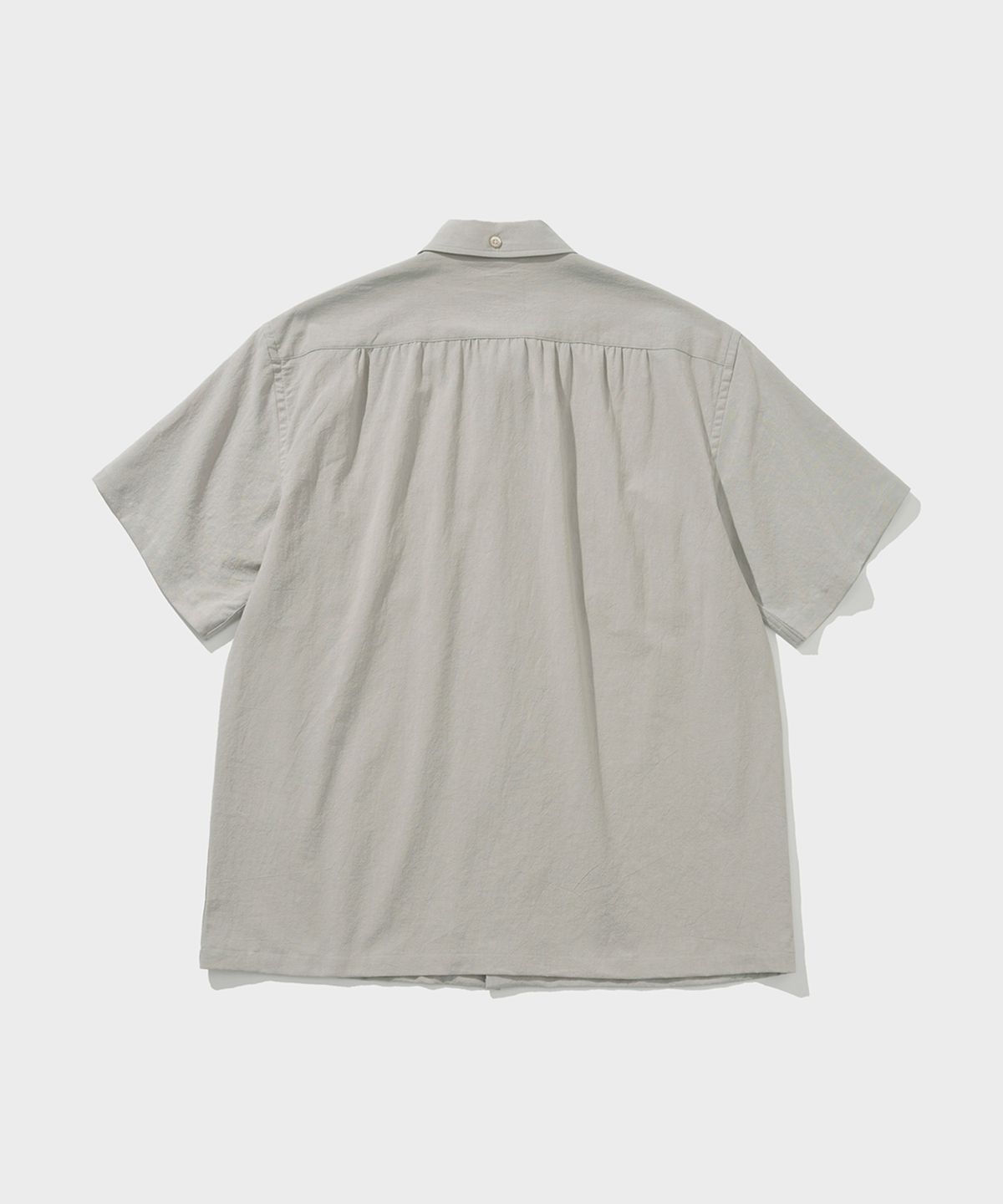 셔터(SHIRTER) SHIRRING POCKET HALF SHIRT (LIGHT GREY)